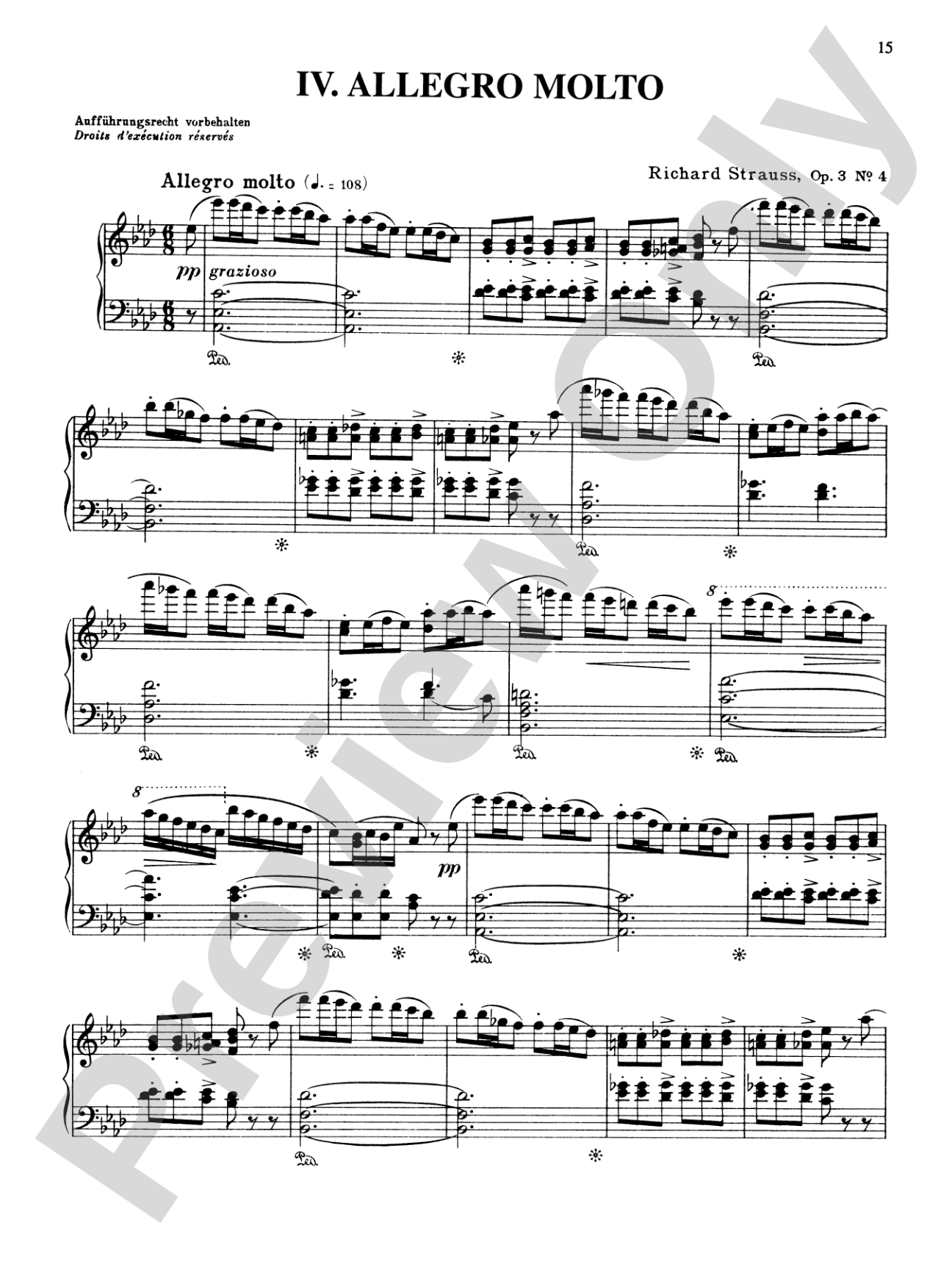 Strauss: Piano Pieces, Op. 3