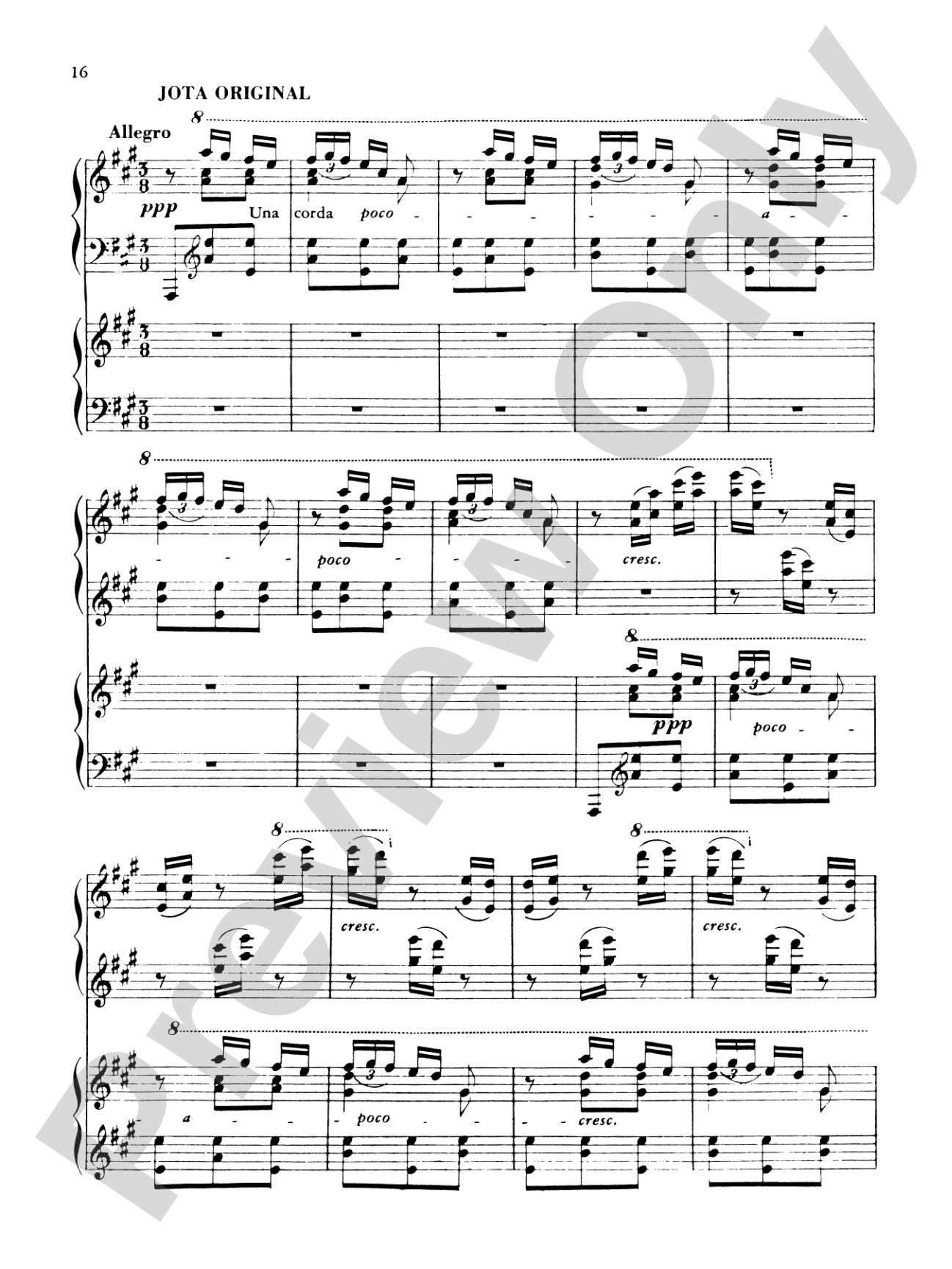 Albéniz: Rapsodia Española, Op. 70: Piano Duo (2 Pianos, 4 Hands) Book (2 copies required)