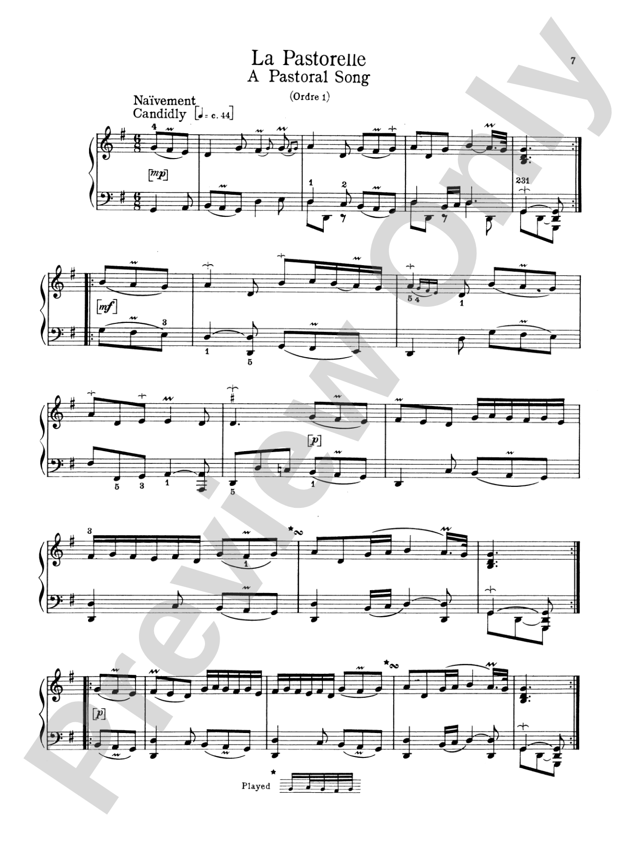 Couperin: The Graded Couperin (Ed. Marthe Motchane)