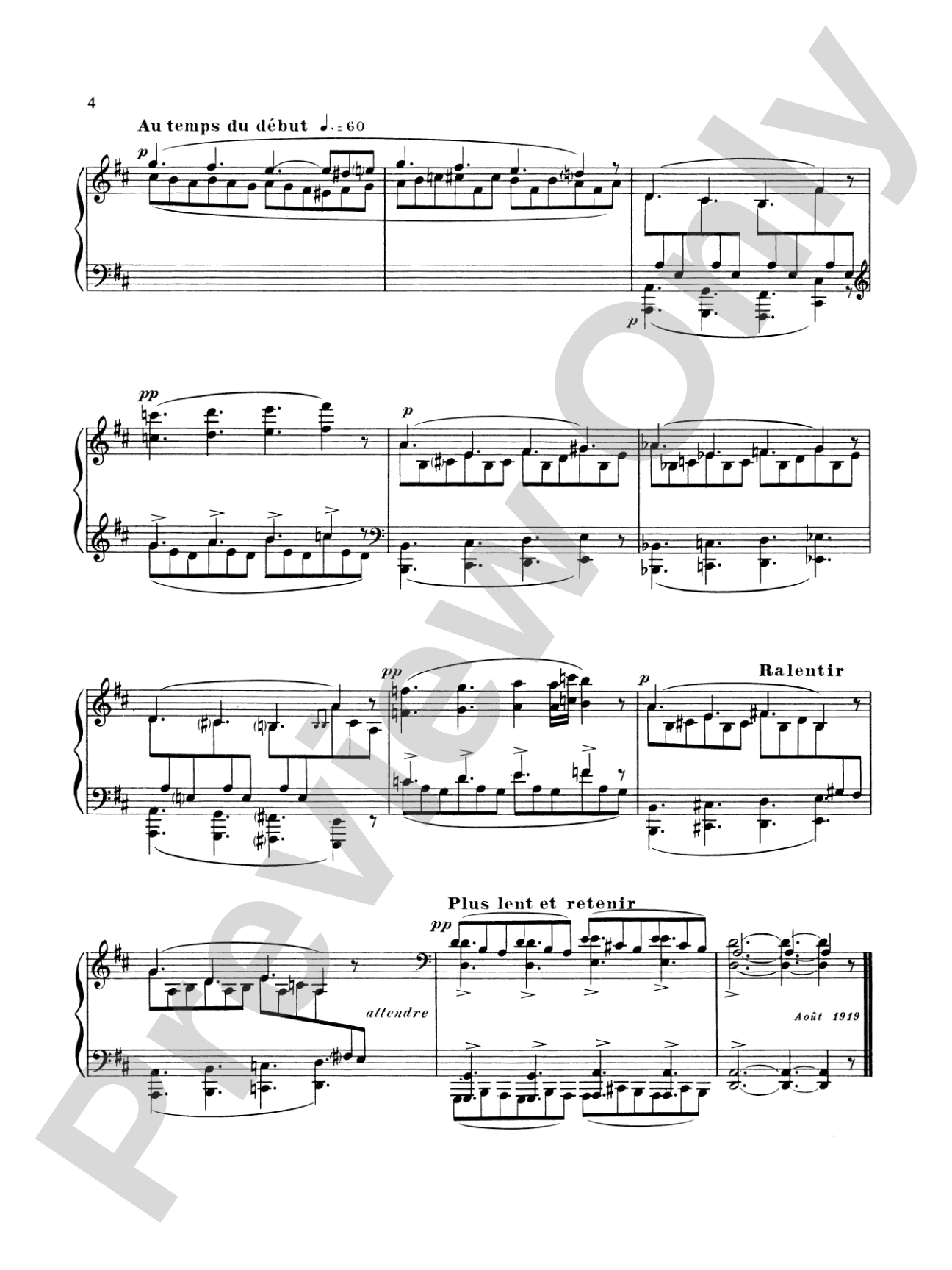 Satie: Five Nocturnes: Piano