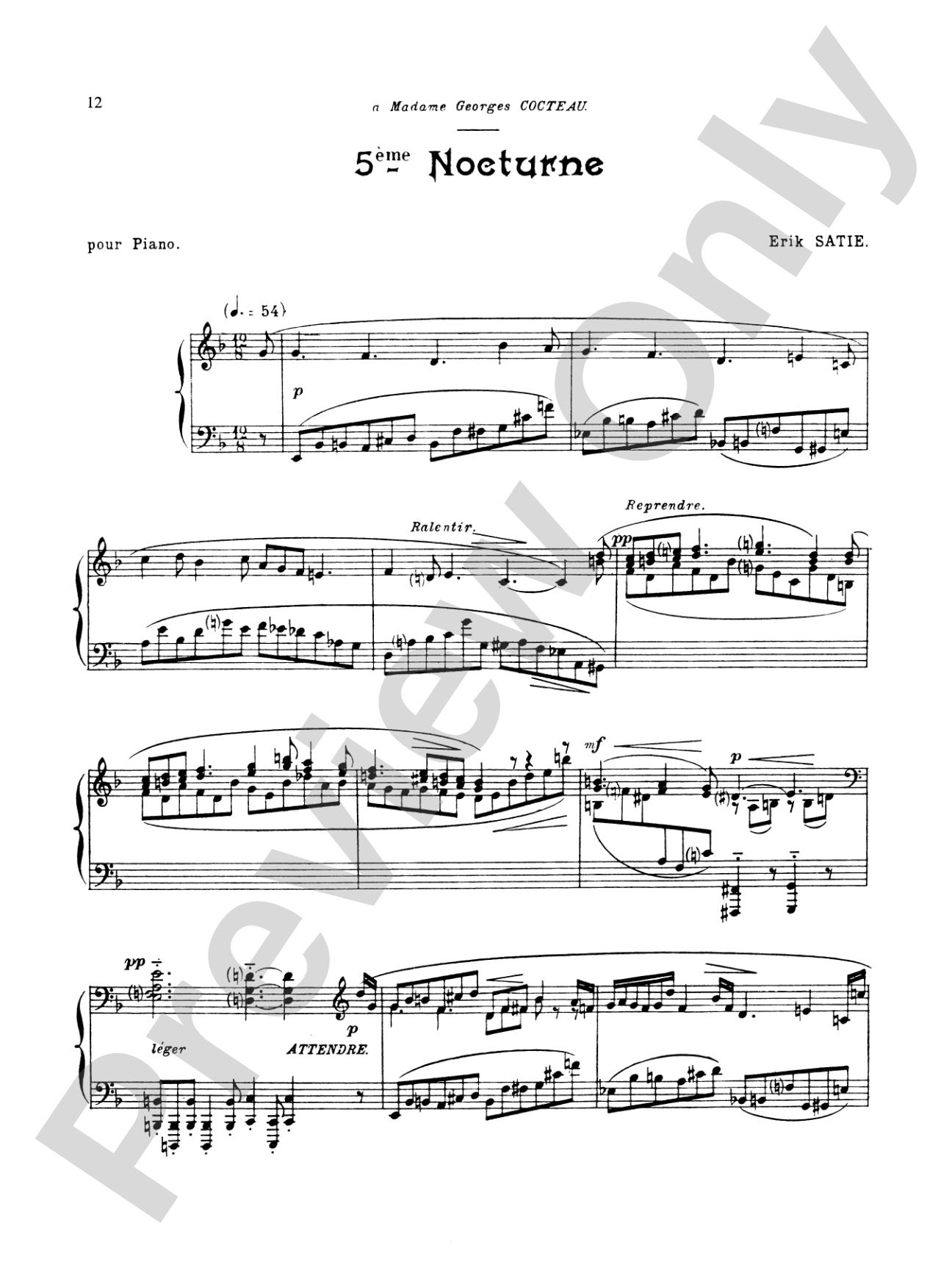 Satie: Five Nocturnes