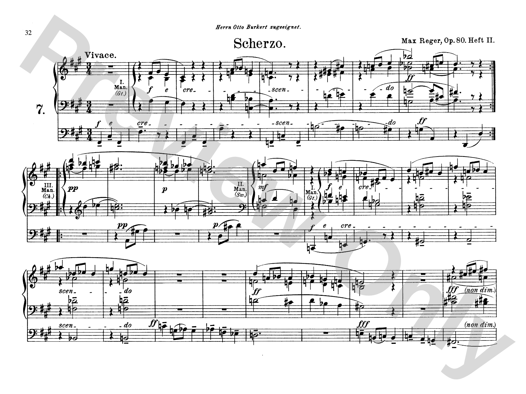 Reger: Twelve Pieces for Organ, Op. 80