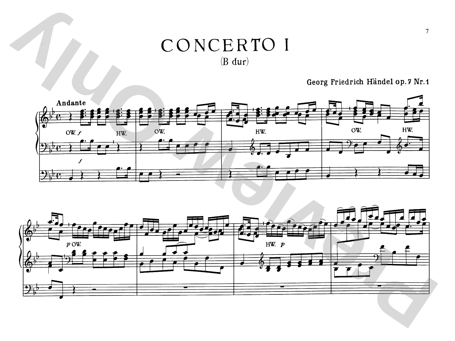 Handel: Six Organ Concerti, Op. 7, Nos. 7-12: Organ Comb Bound Book