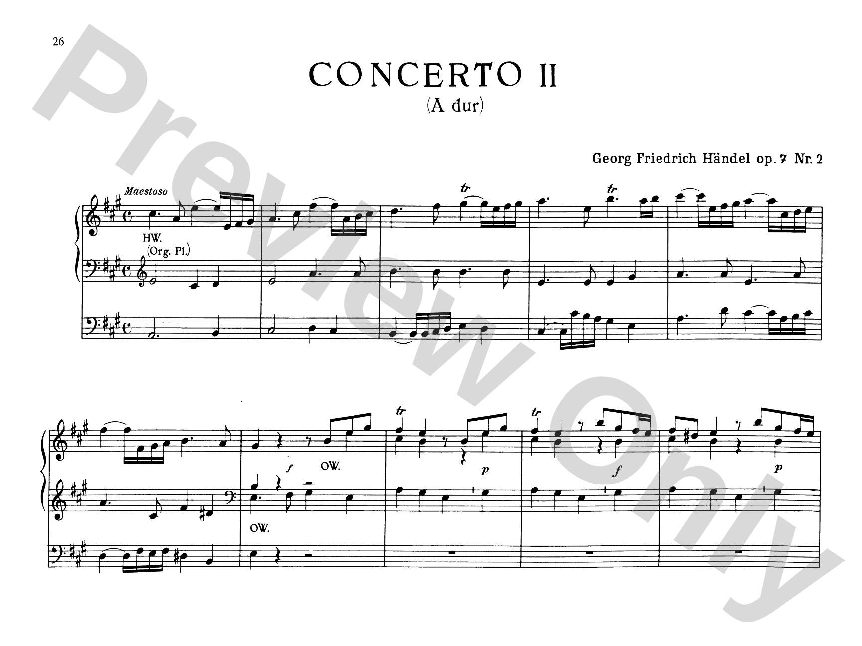Handel: Six Organ Concerti, Op. 7, Nos. 7-12