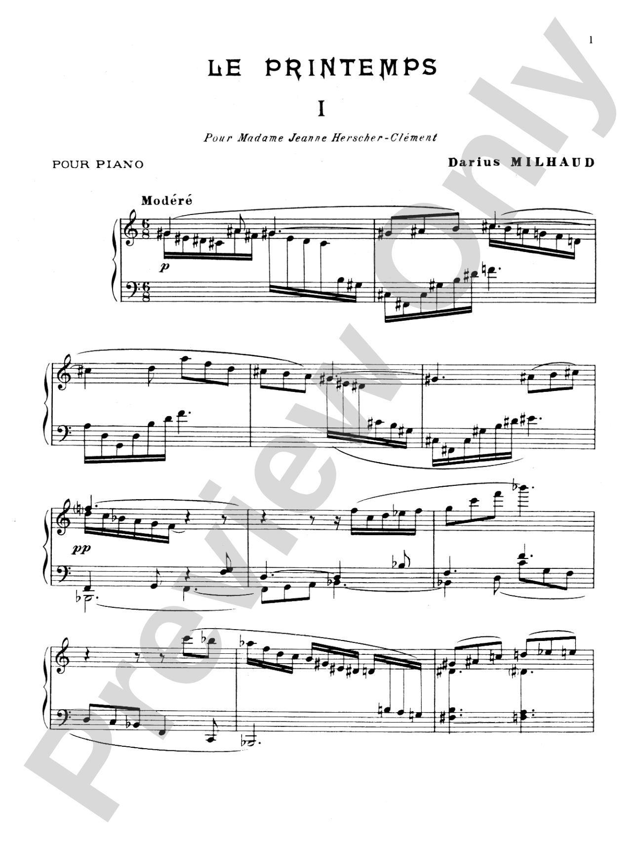 Miaskowsky: Printemps: Piano