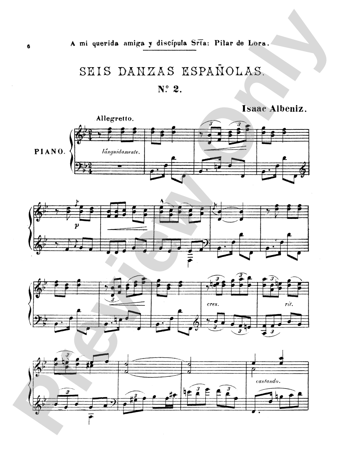 Albéniz: Six Spanish Dances