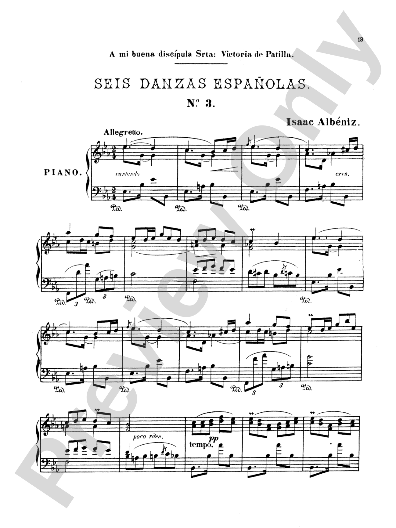 Albéniz: Six Spanish Dances