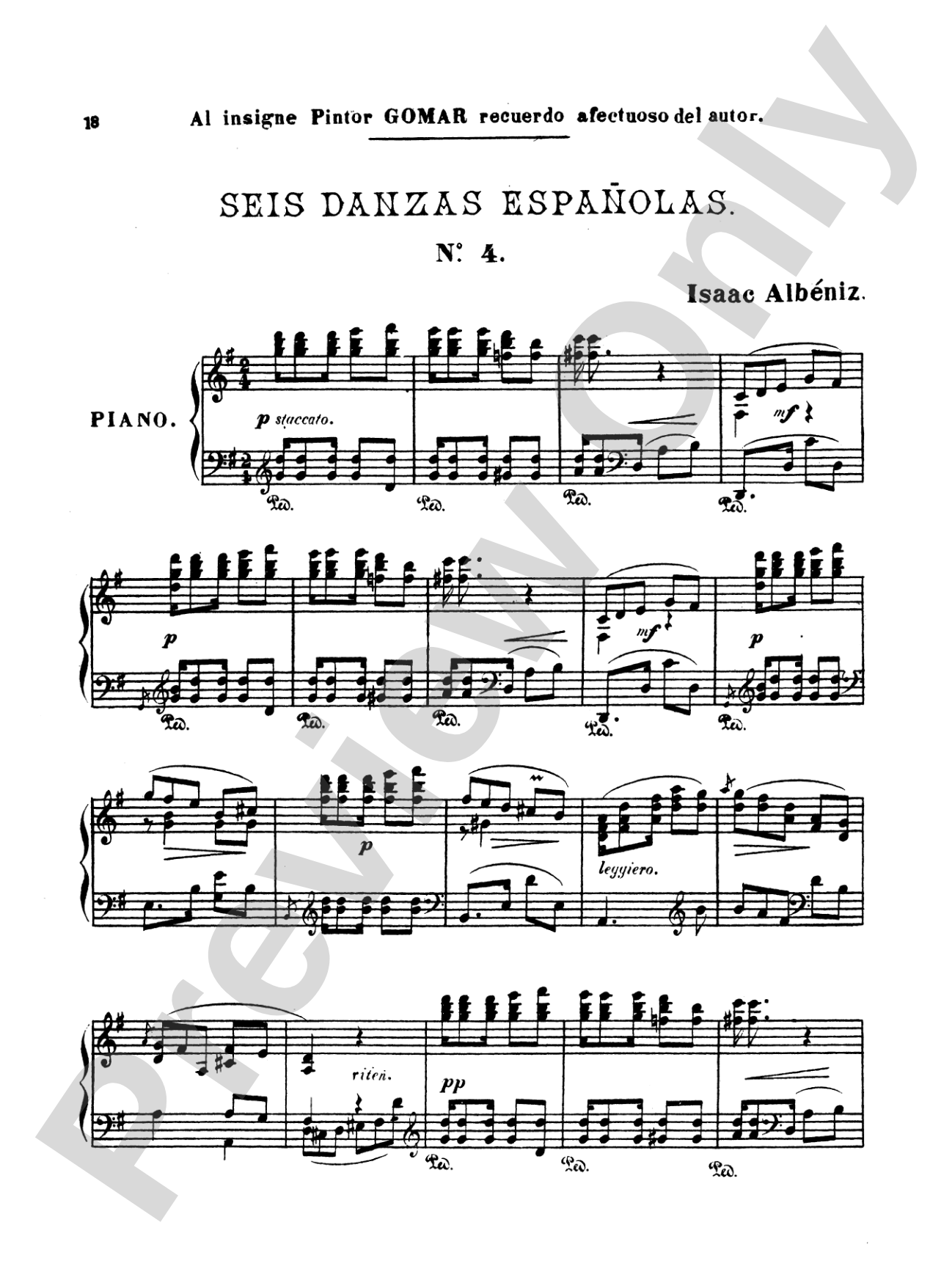 Albéniz: Six Spanish Dances