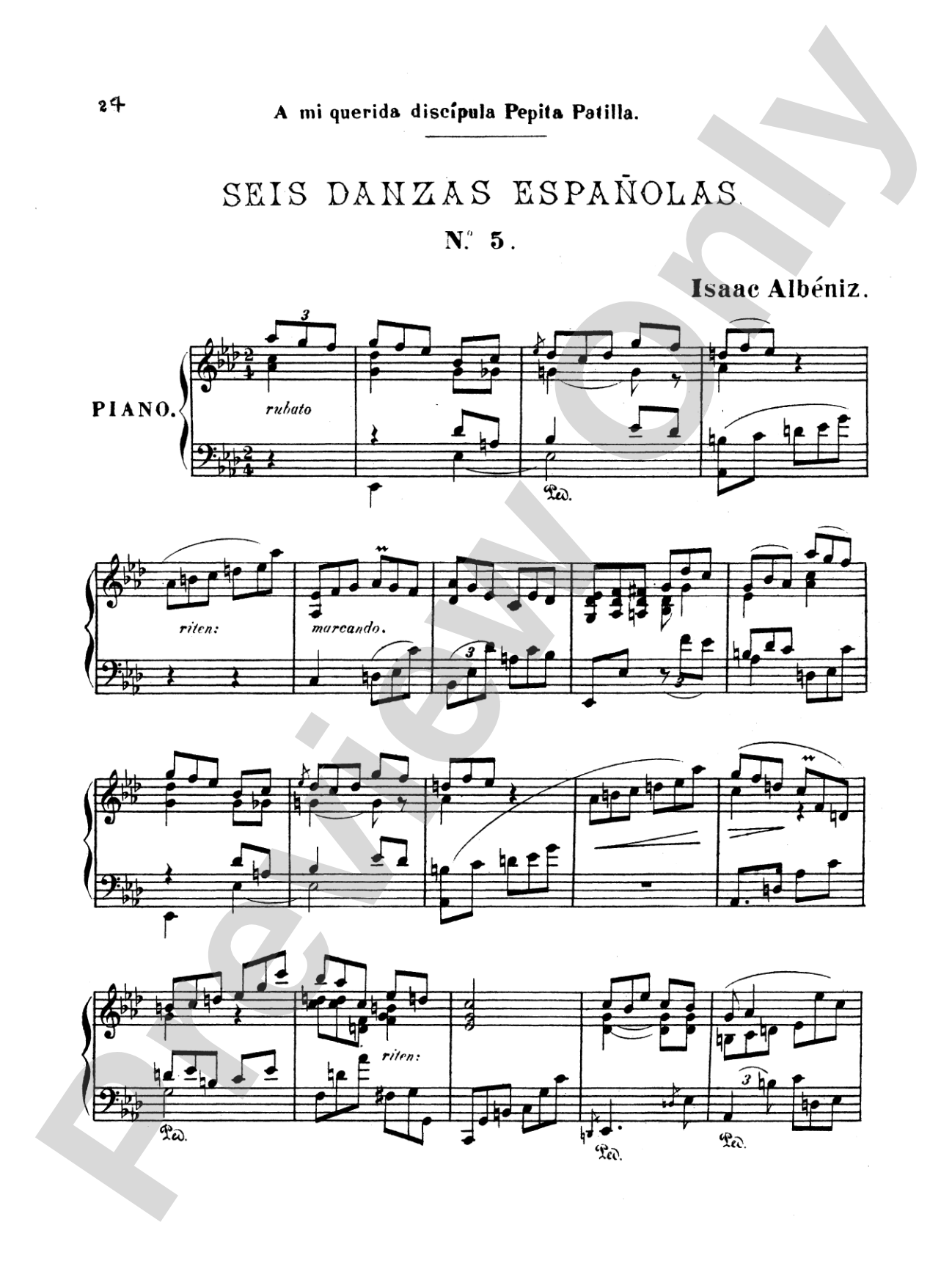 Albéniz: Six Spanish Dances