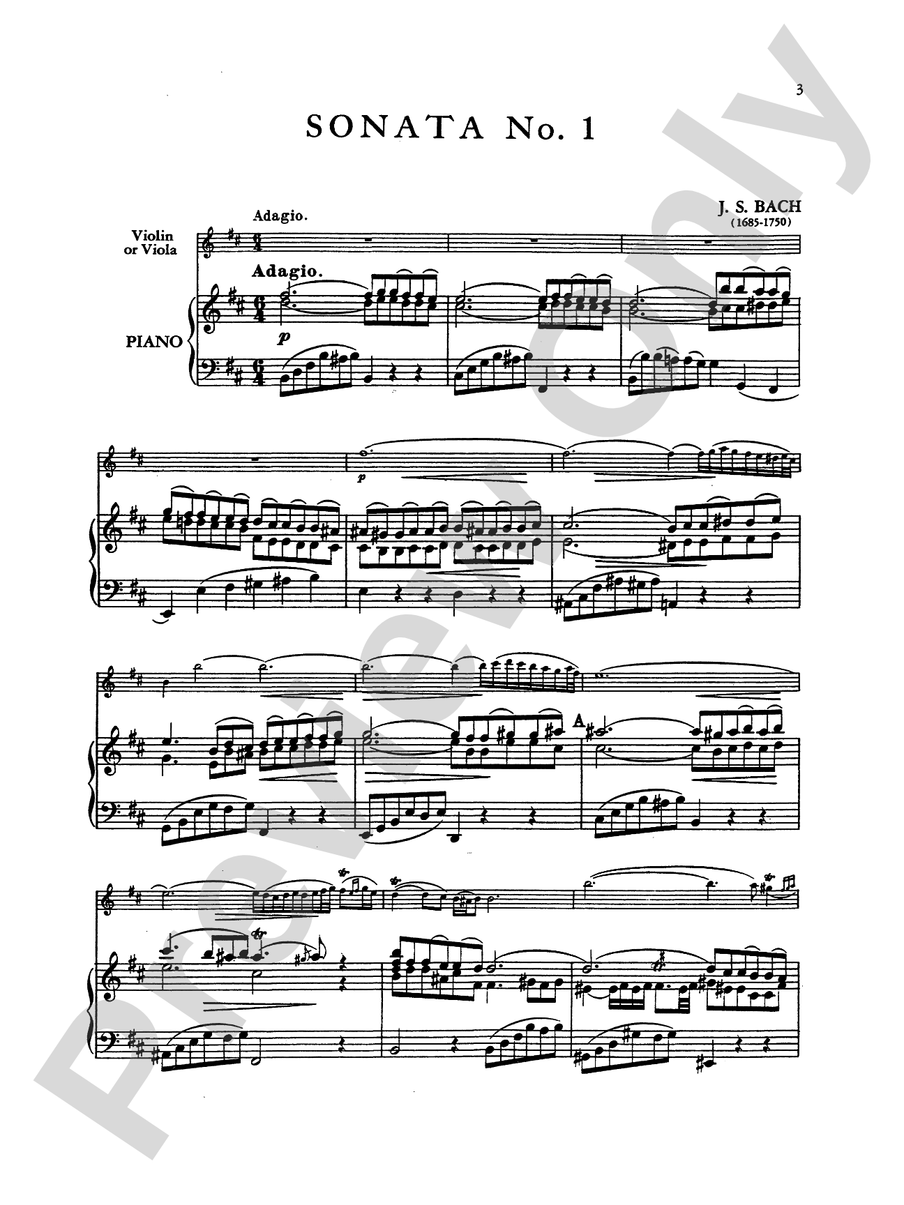 Bach: Six Sonatas (Ed. David), Volume I