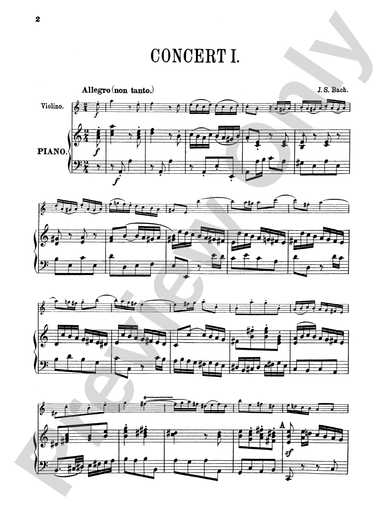 Bach: Violin Concerto in A Minor