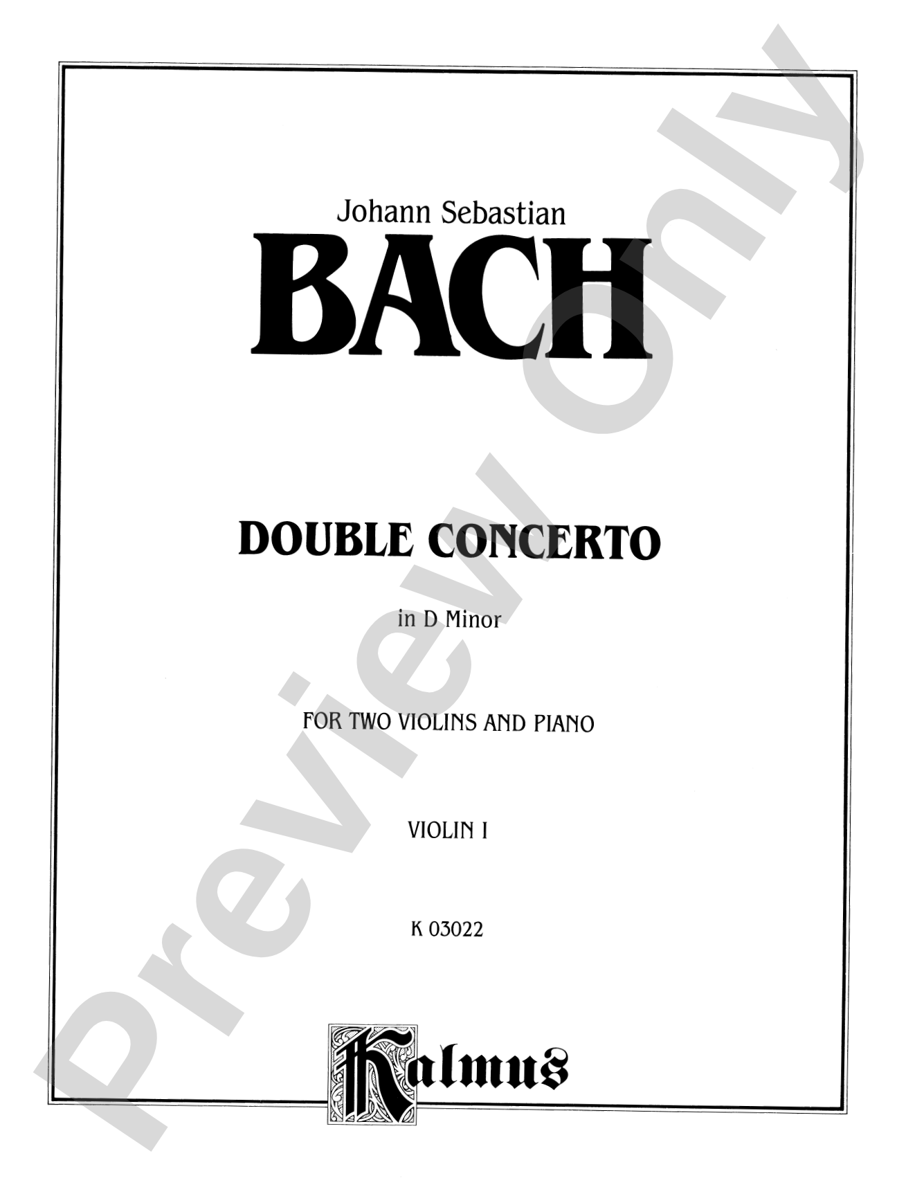 Bach: Double Concerto in D Minor