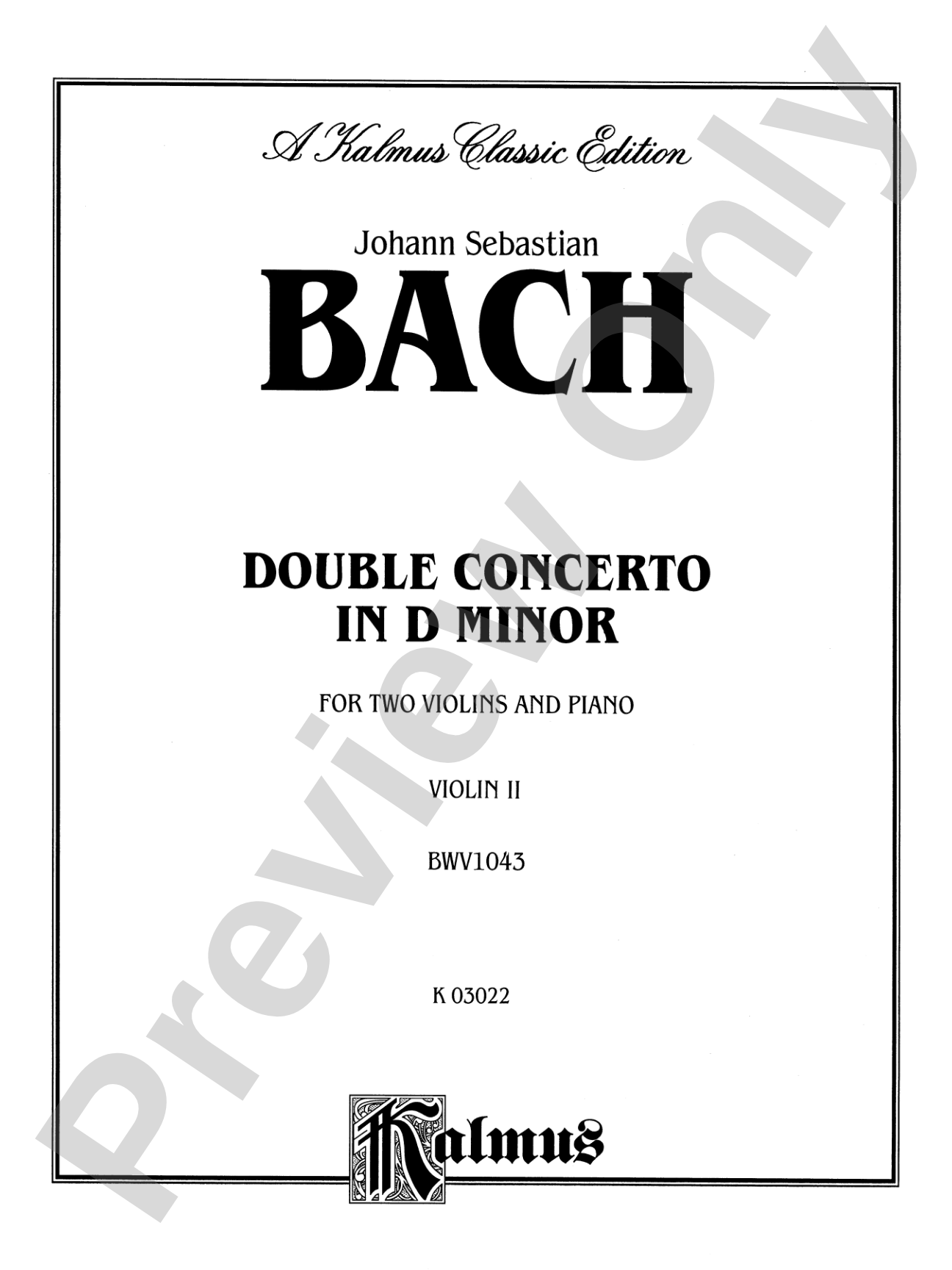 Bach: Double Concerto in D Minor