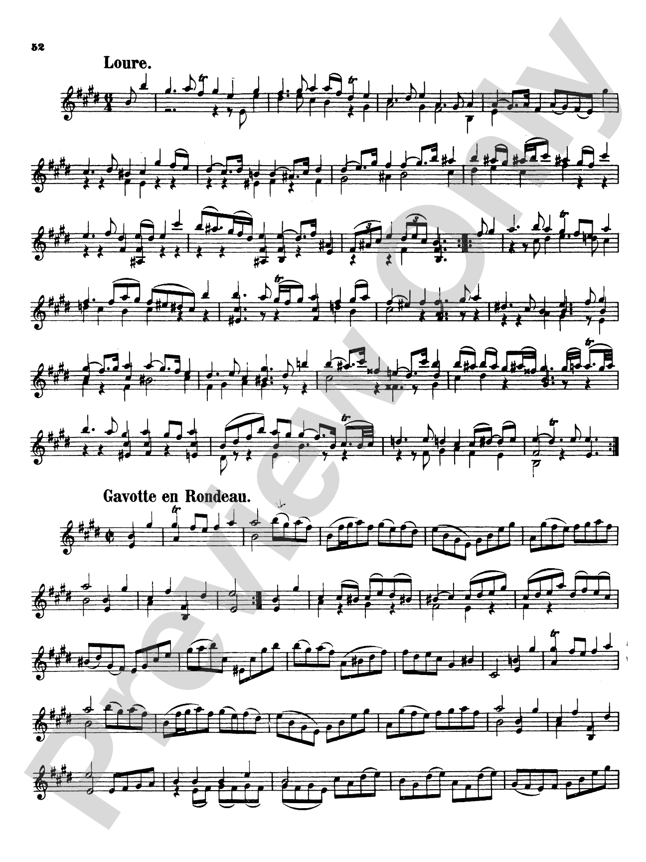 Bach: Partita III, in E Major (with added Piano parts by Ida Elkan): Violin Book