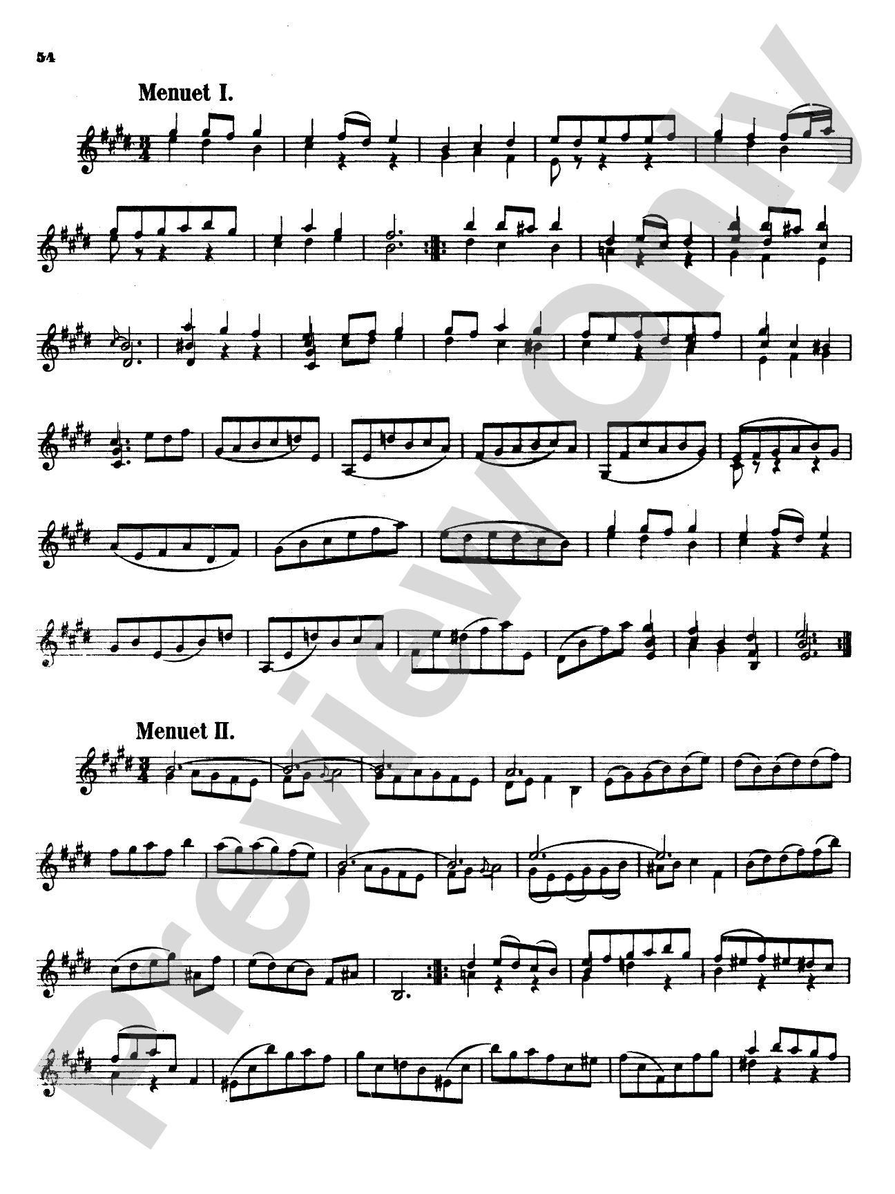 Bach: Partita III, in E Major (with added Piano parts by Ida Elkan): Violin Book