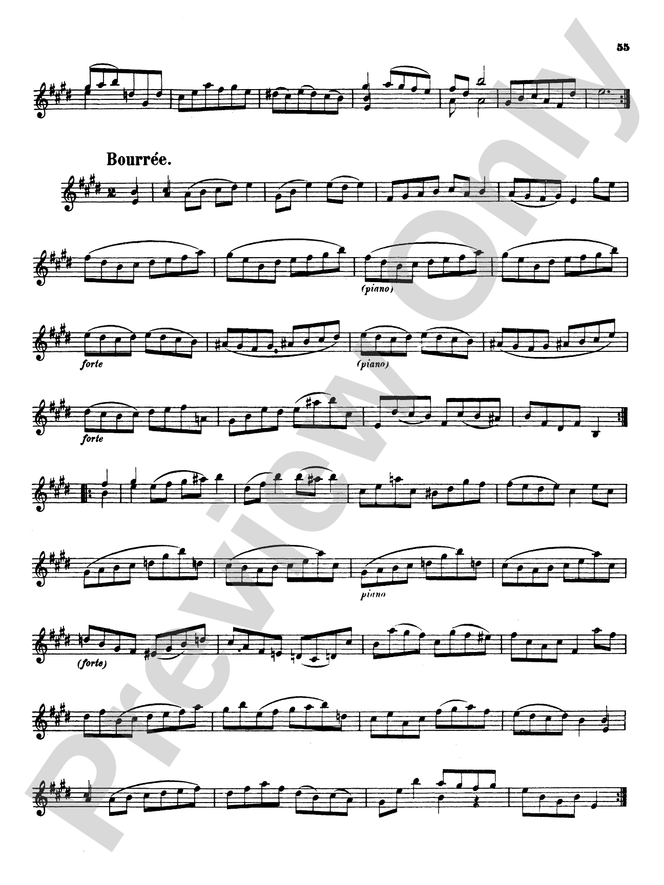 Bach: Partita III, in E Major (with added Piano parts by Ida Elkan): Violin Book