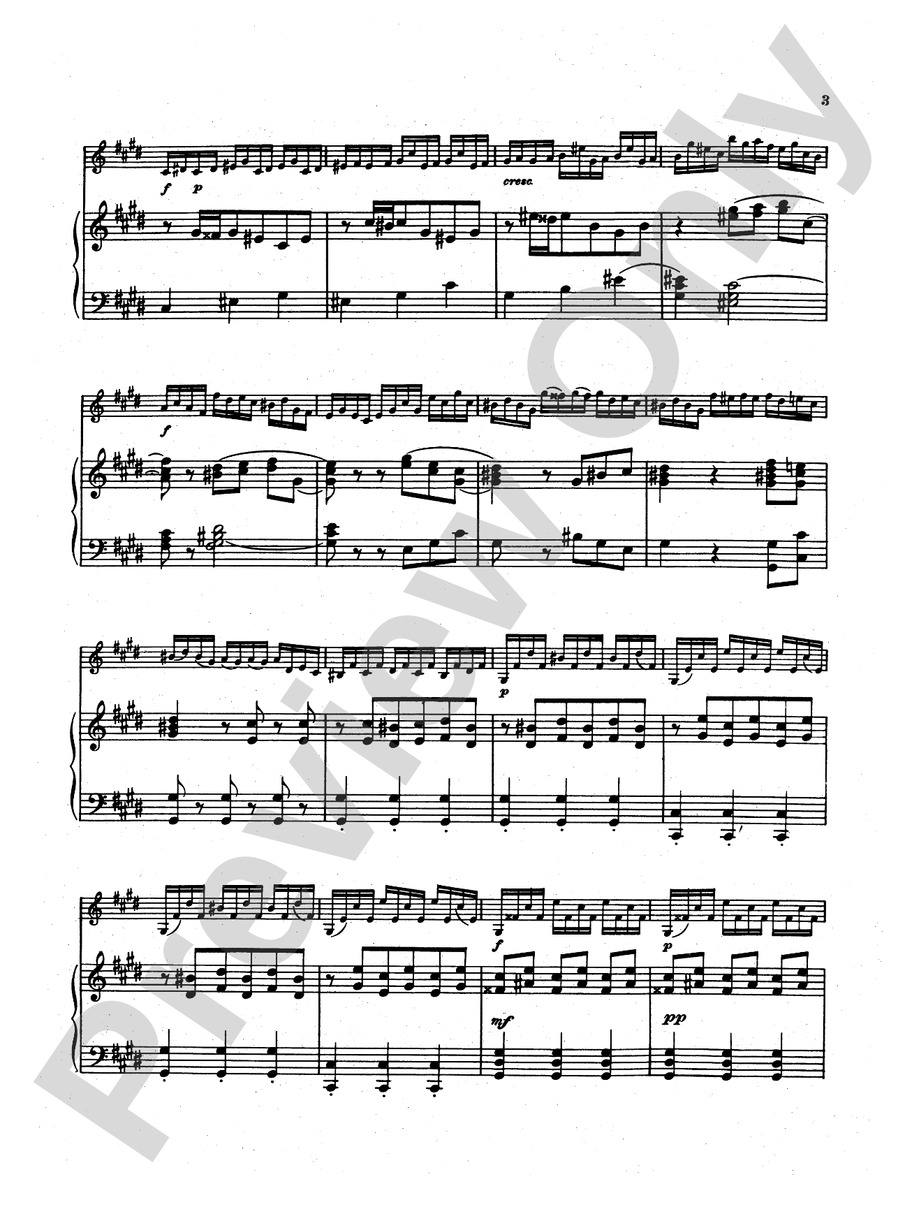 Bach: Partita III, in E Major (with added Piano parts by Ida Elkan)