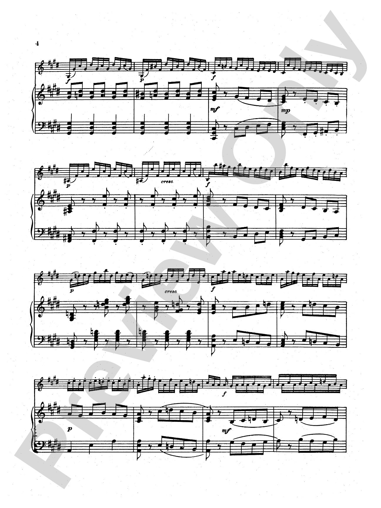 Bach: Partita III, in E Major (with added Piano parts by Ida Elkan)