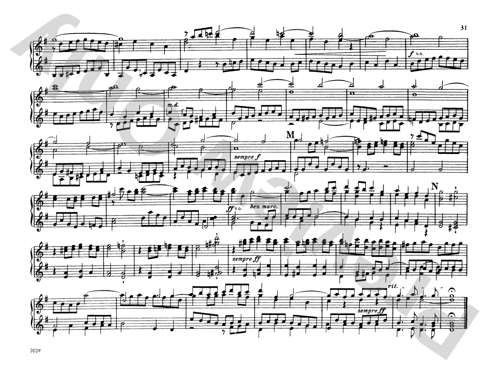 Bach: Brandenburg Concertos (Volume II) (Arr. Max Reger): Piano Duet (1 Piano, 4 Hands) Comb Bound Book
