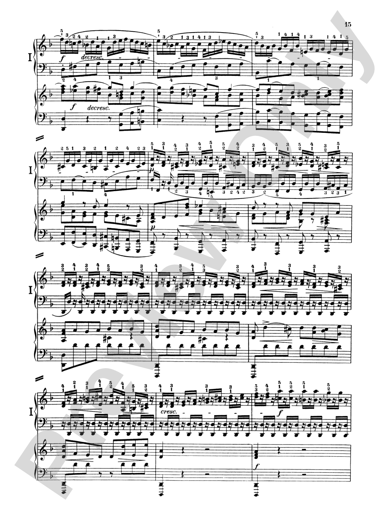 Bach: Piano Concerto in D Minor: Piano Duo (2 Pianos, 4 Hands) Book (2 copies required)
