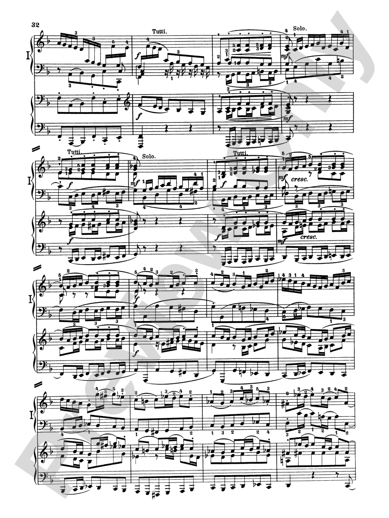Bach: Piano Concerto in D Minor: Piano Duo (2 Pianos, 4 Hands) Book (2 copies required)