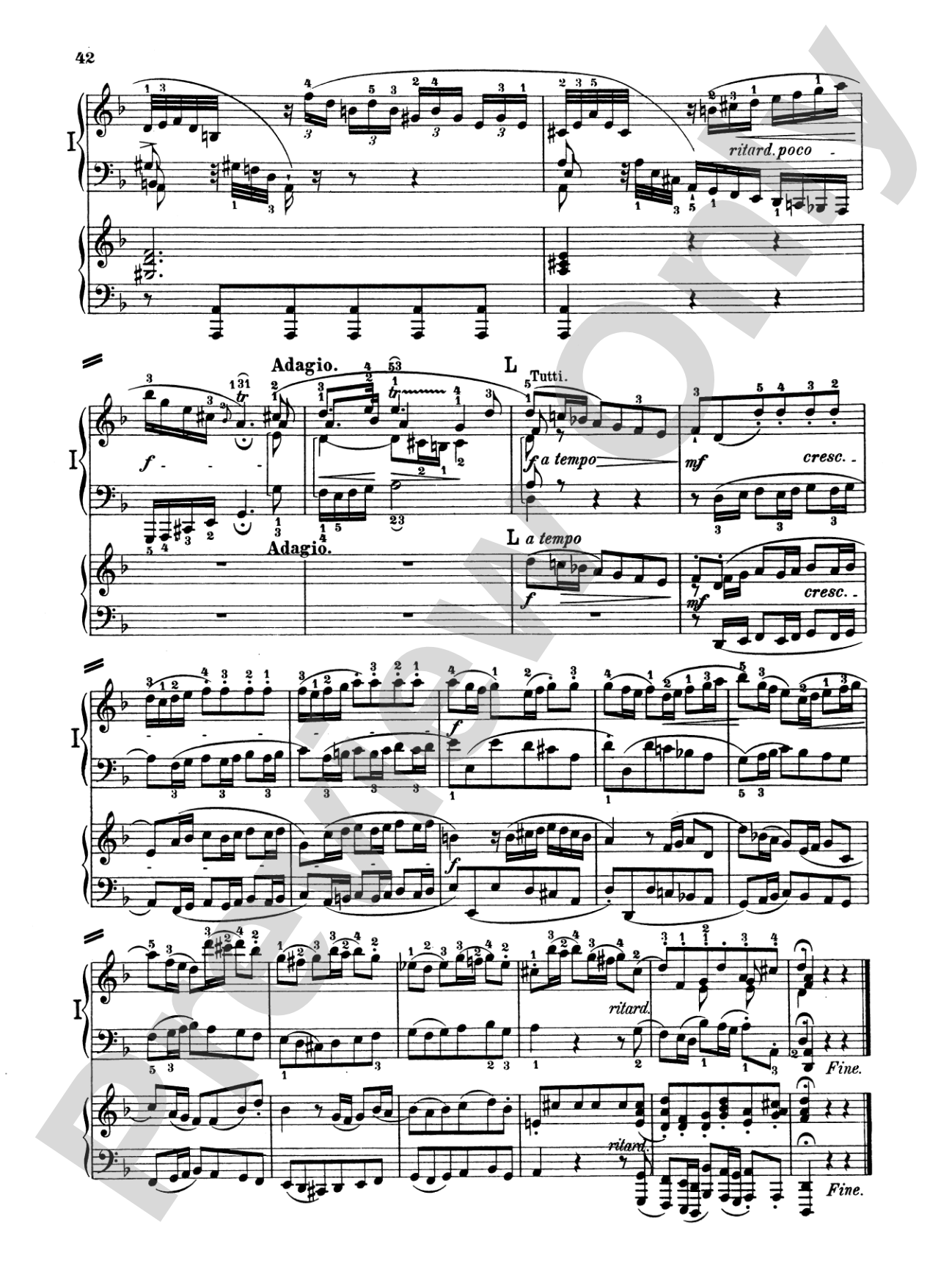 Bach: Piano Concerto in D Minor: Piano Duo (2 Pianos, 4 Hands) Book (2 copies required)