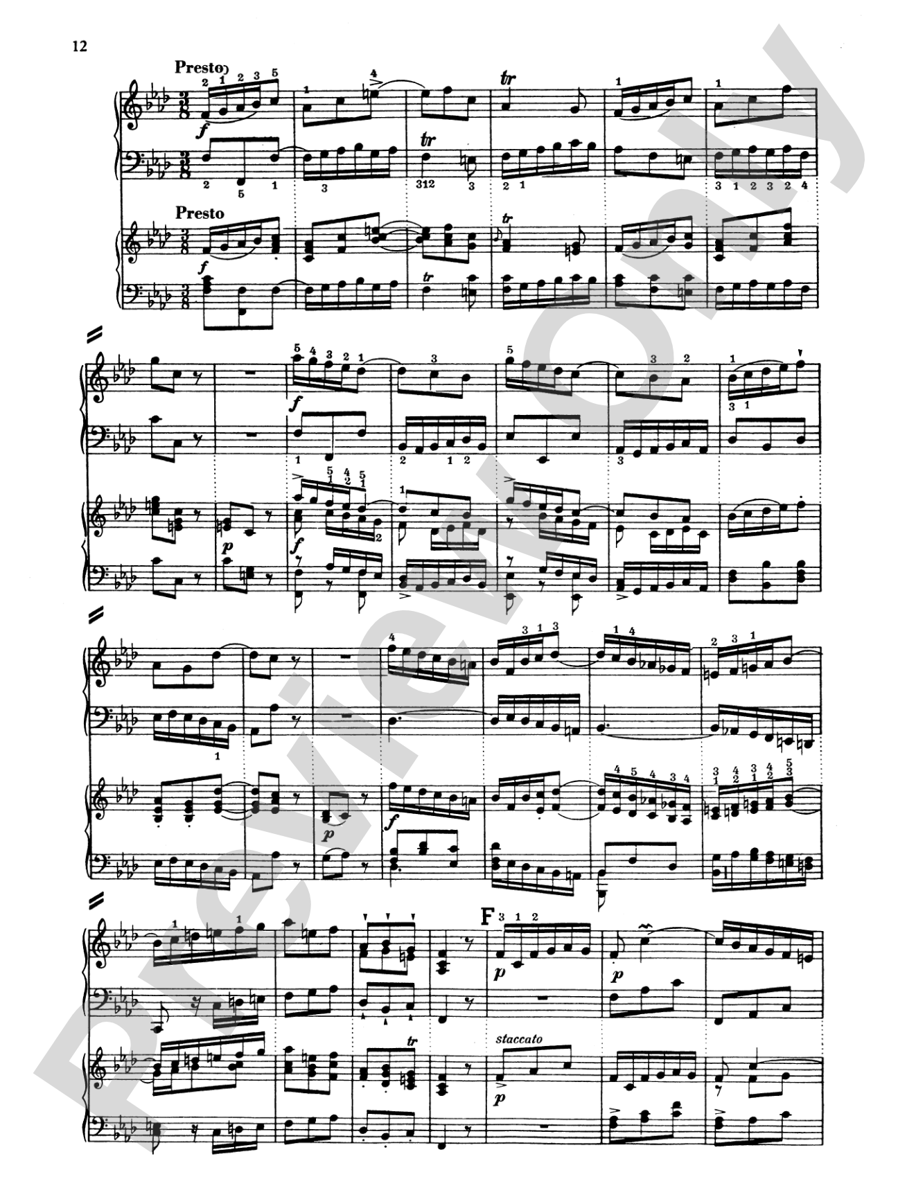 Bach: Piano Concerto in F Minor: Piano Duo (2 Pianos, 4 Hands) Book (2 copies required)