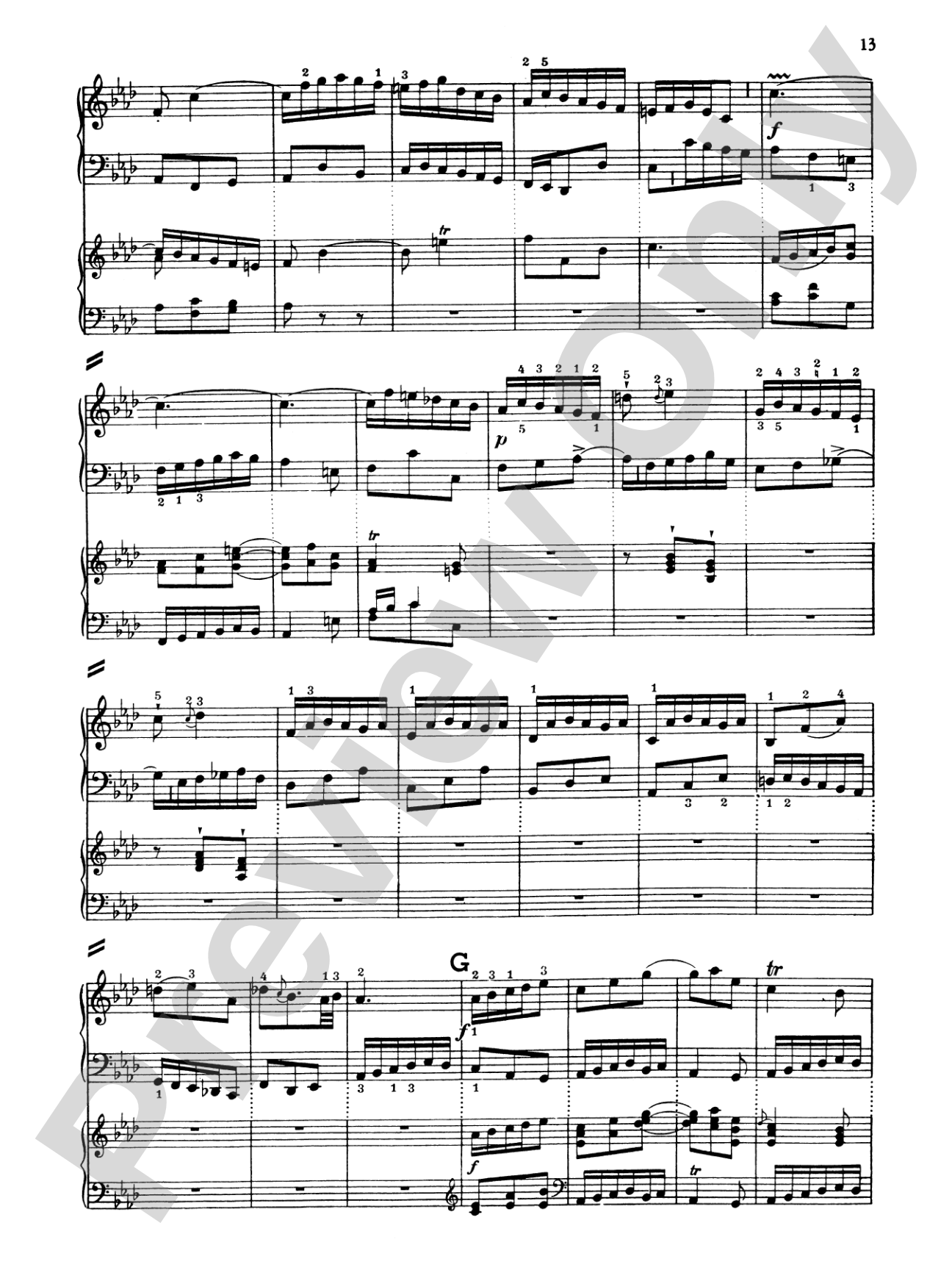 Bach: Piano Concerto in F Minor: Piano Duo (2 Pianos, 4 Hands) Book (2 copies required)