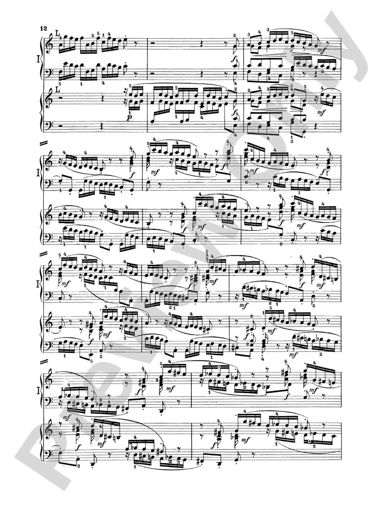 Bach: Concerto for Two Pianos in C Major: Piano Duo (2 Pianos, 4 Hands) Book (2 copies required)