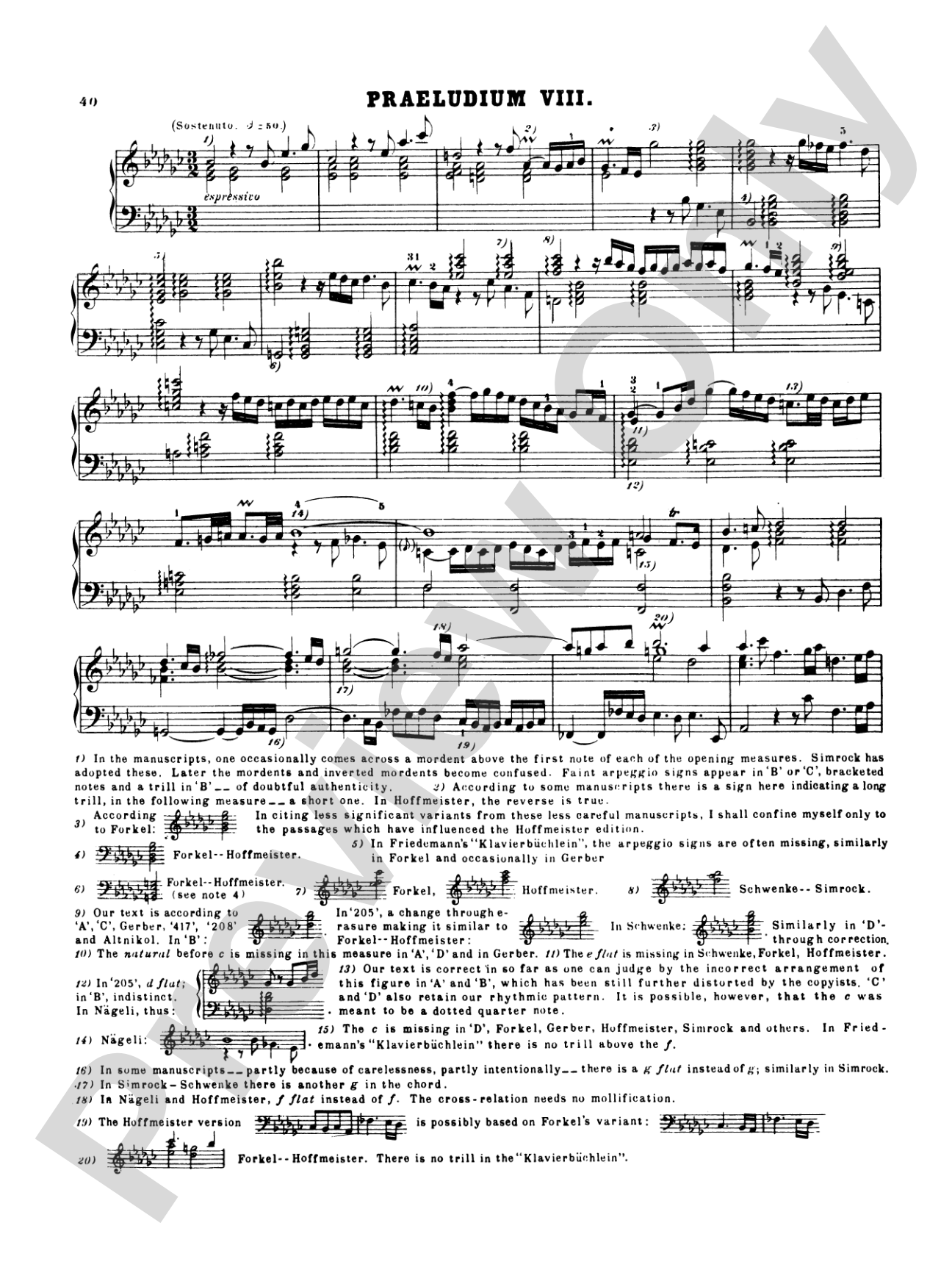 Bach: The Well-Tempered Clavier (Volume I) (Ed. Hans Bischoff)