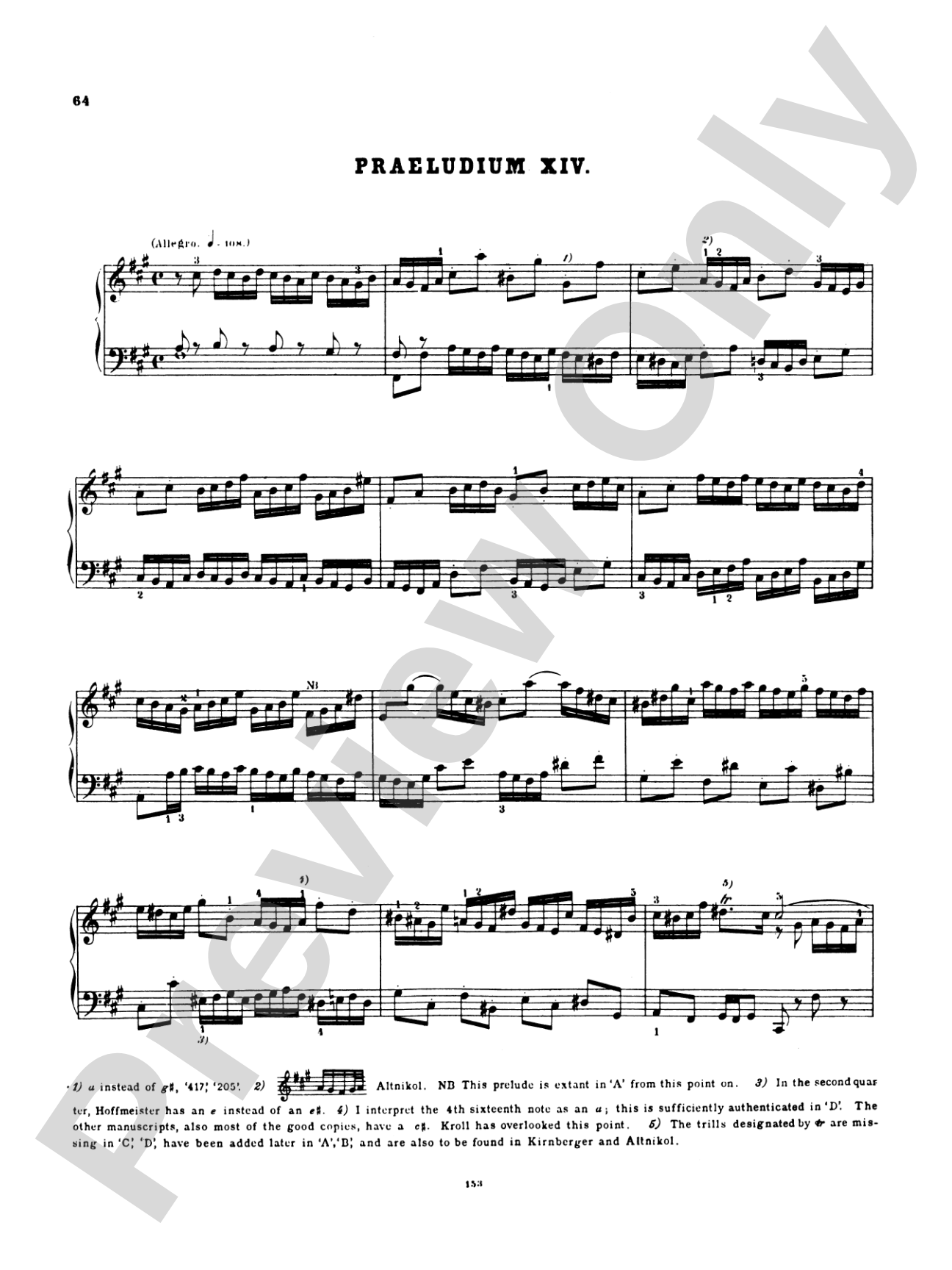 Bach: The Well-Tempered Clavier (Volume I) (Ed. Hans Bischoff)