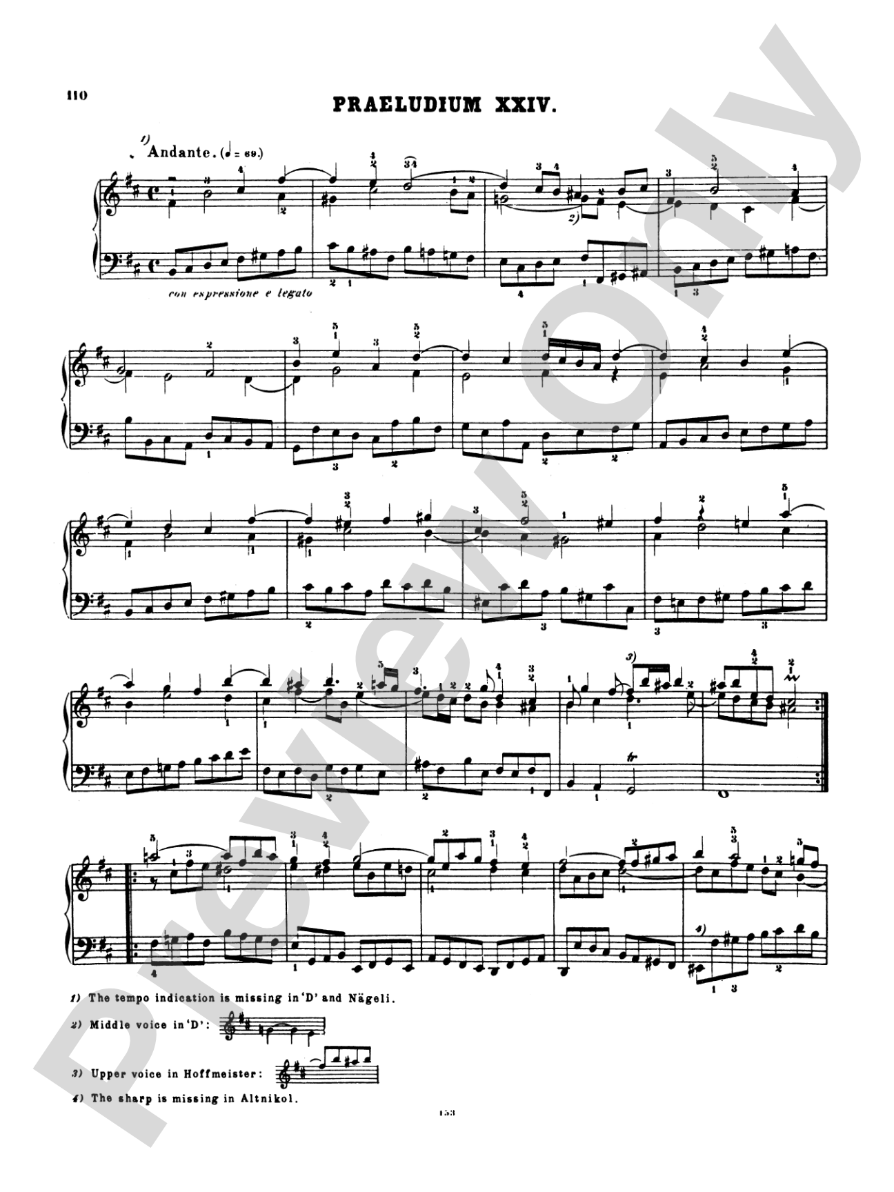 Bach: The Well-Tempered Clavier (Volume I) (Ed. Hans Bischoff)
