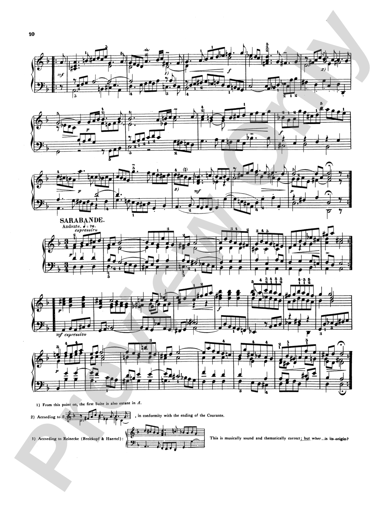 Bach: Six French Suites (Ed. Hans Bischoff): Piano Book