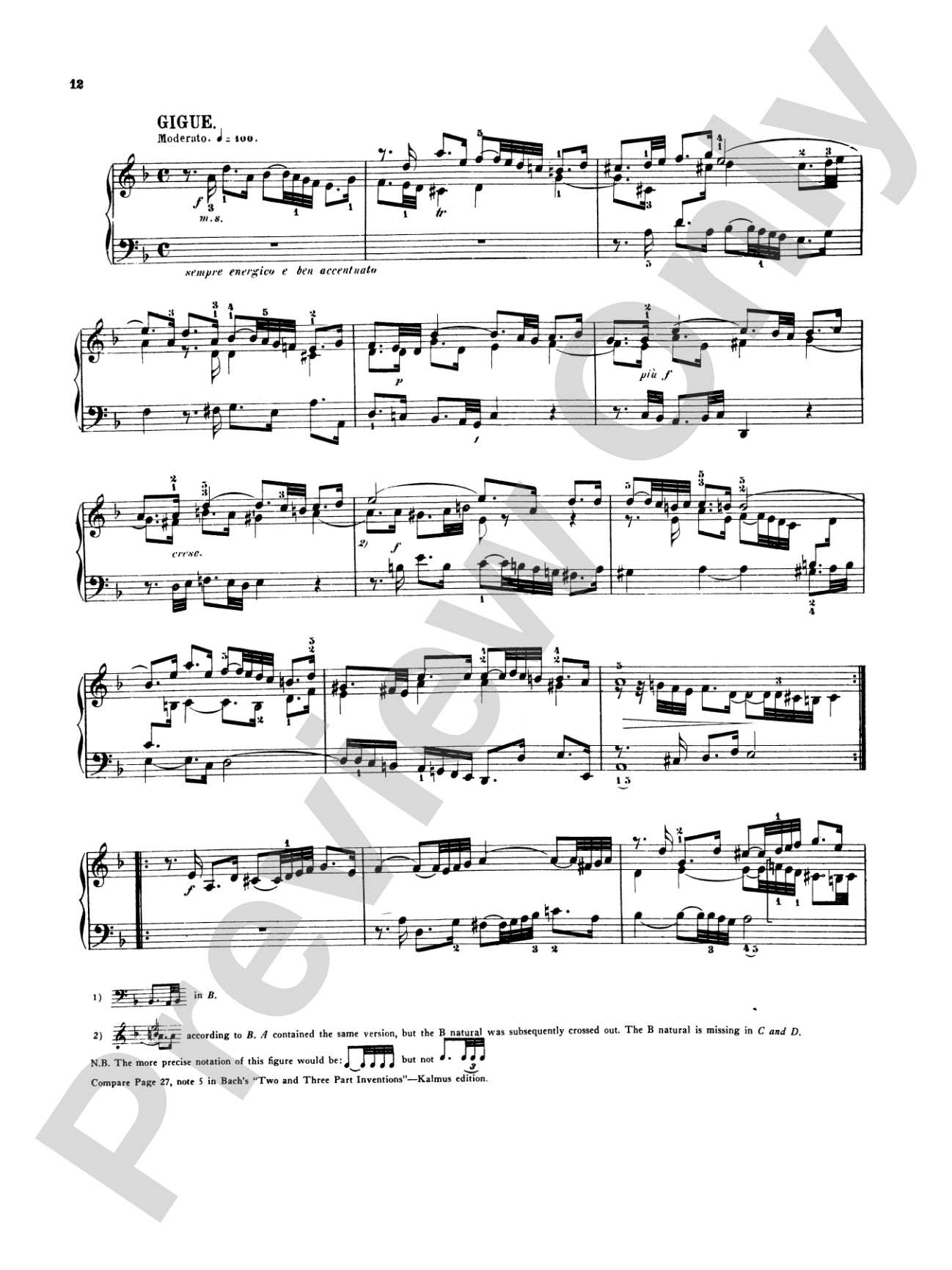 Bach: Six French Suites (Ed. Hans Bischoff): Piano Book