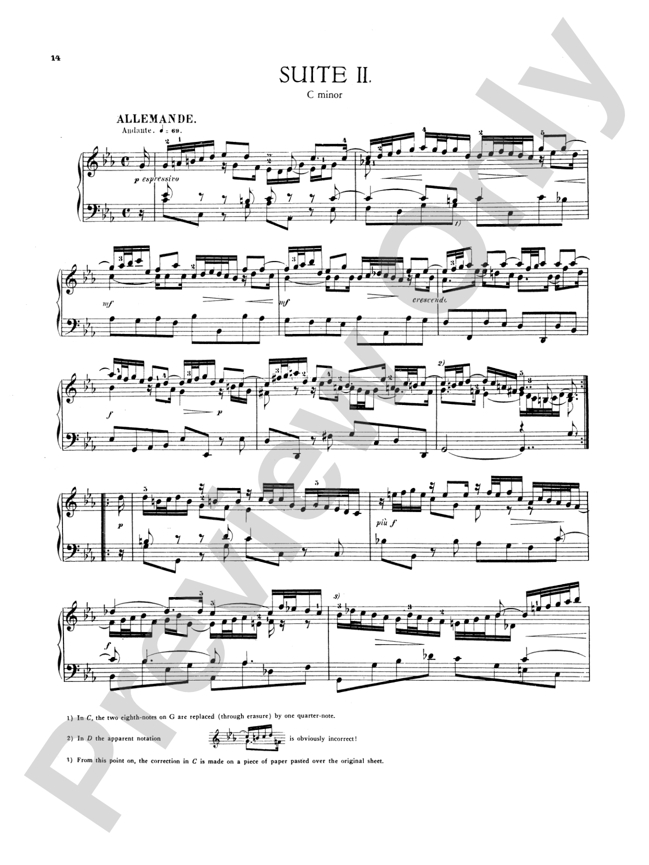 Bach: Six French Suites (Ed. Hans Bischoff)