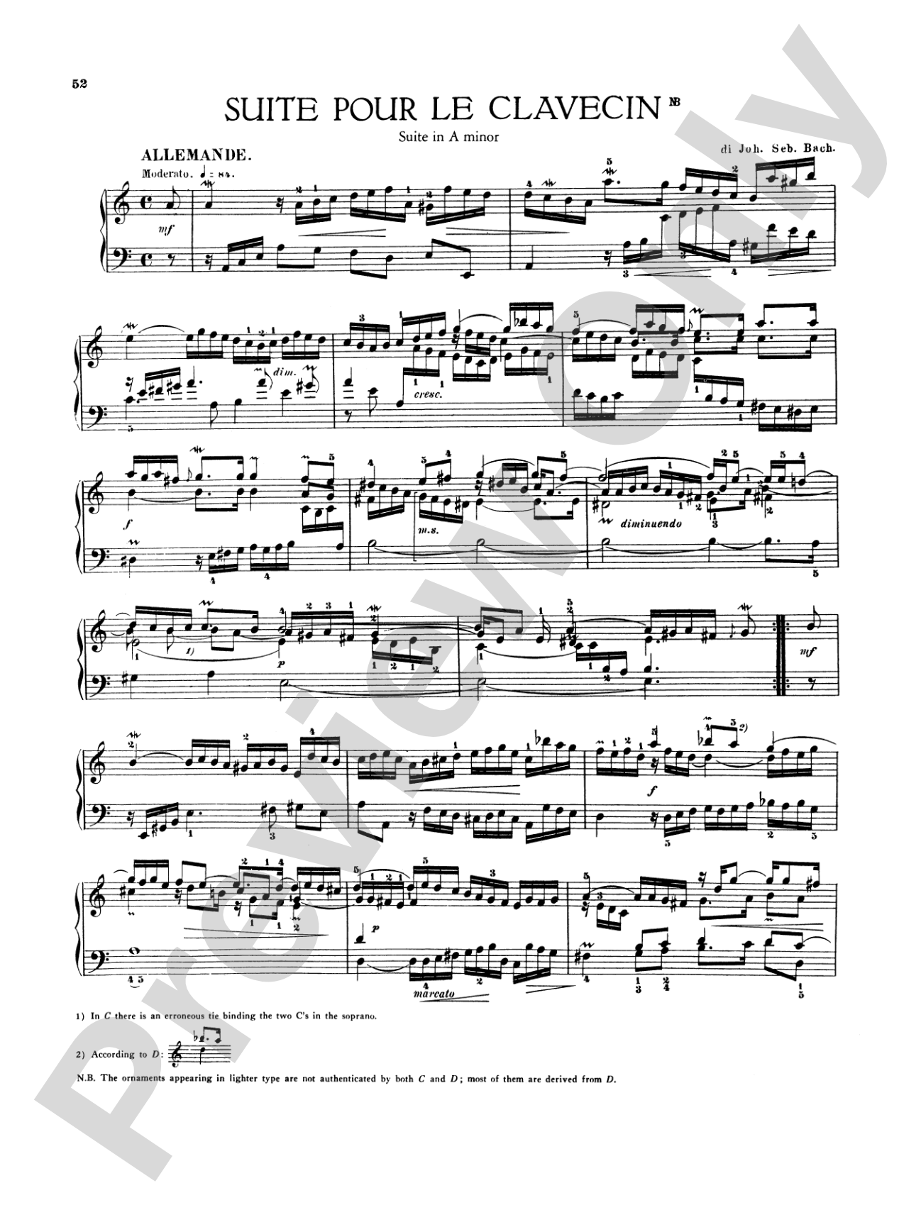 Bach: Six French Suites (Ed. Hans Bischoff)