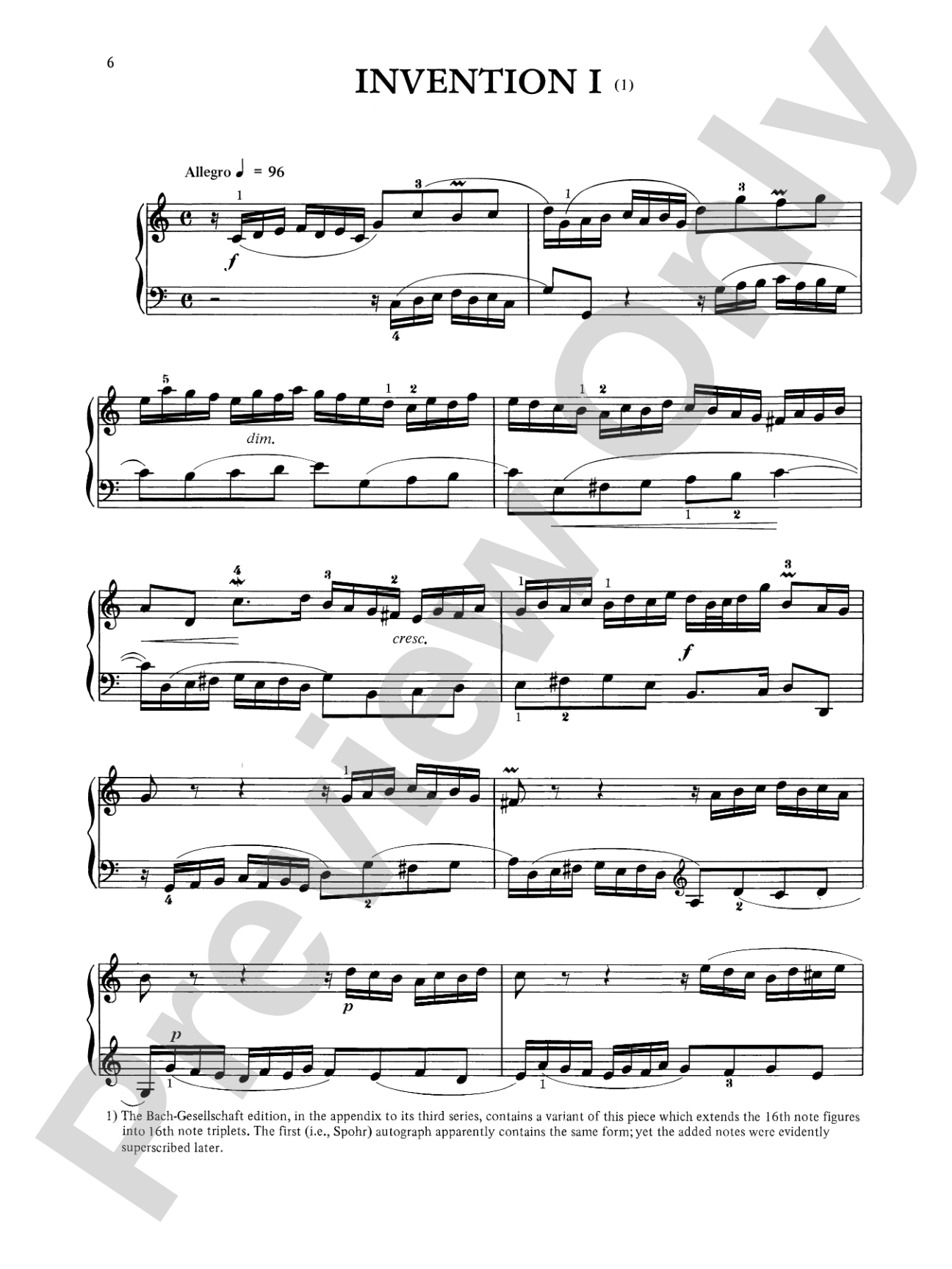 Bach: Two and Three-Part Inventions (Ed. Hans Bischoff): Piano Book