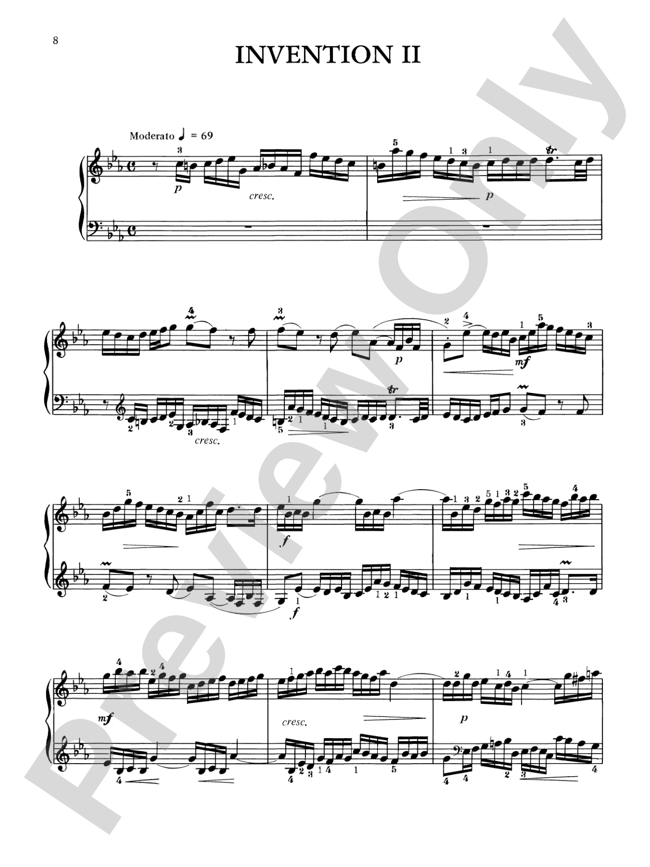 Bach: Two and Three-Part Inventions (Ed. Hans Bischoff)