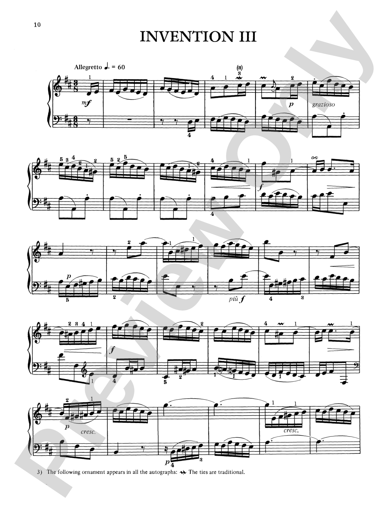 Bach: Two and Three-Part Inventions (Ed. Hans Bischoff)