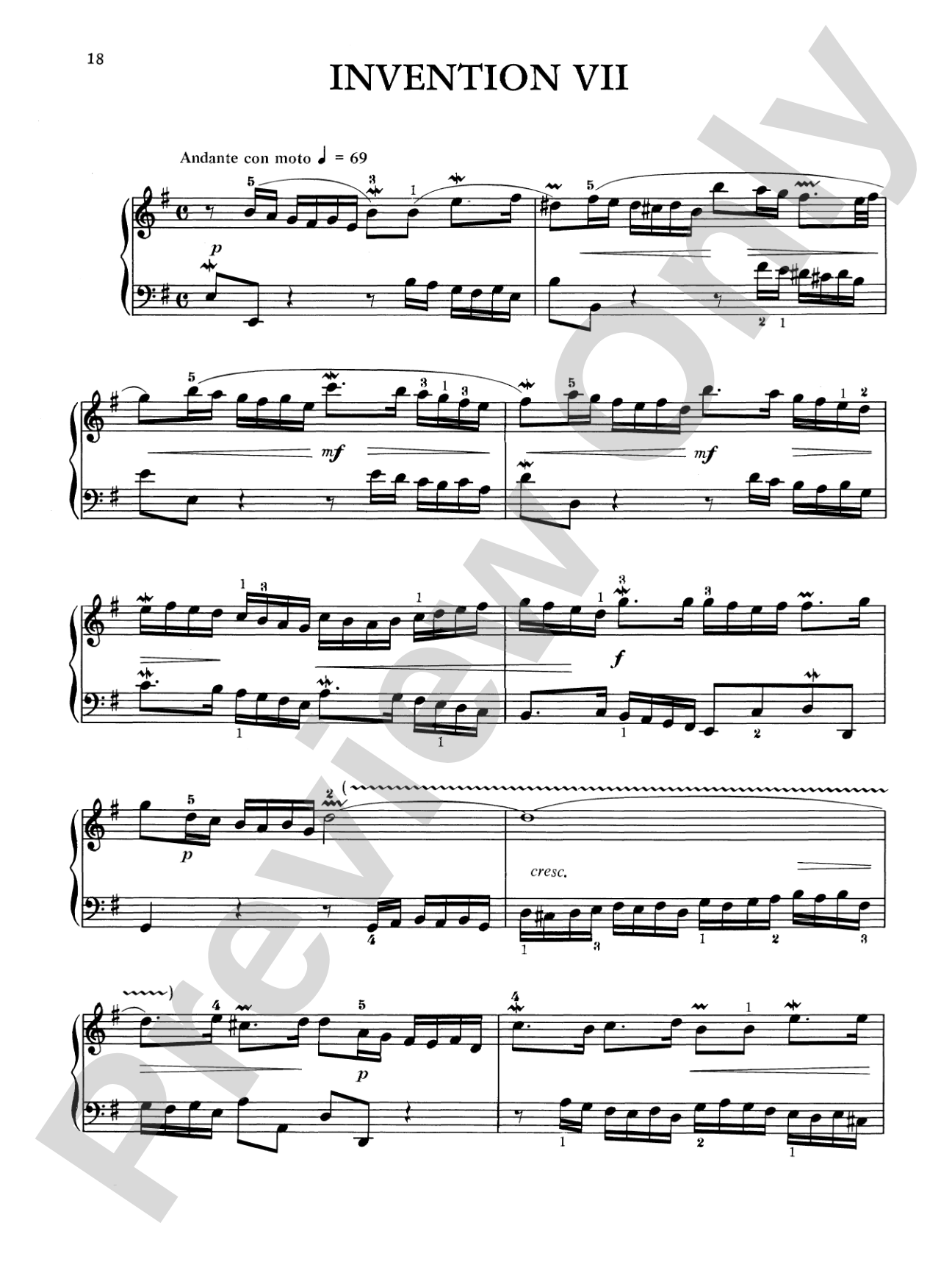 Bach: Two and Three-Part Inventions (Ed. Hans Bischoff)