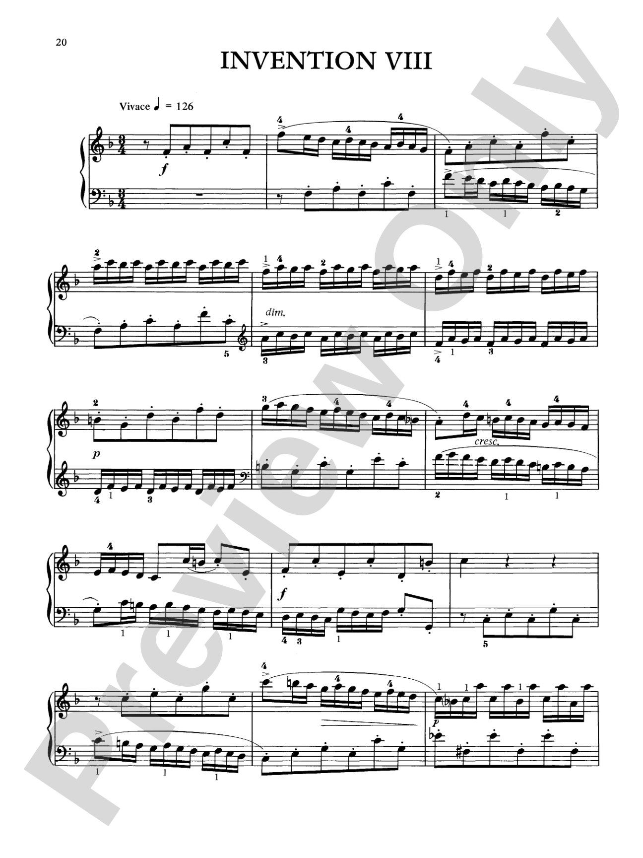 Bach: Two and Three-Part Inventions (Ed. Hans Bischoff)