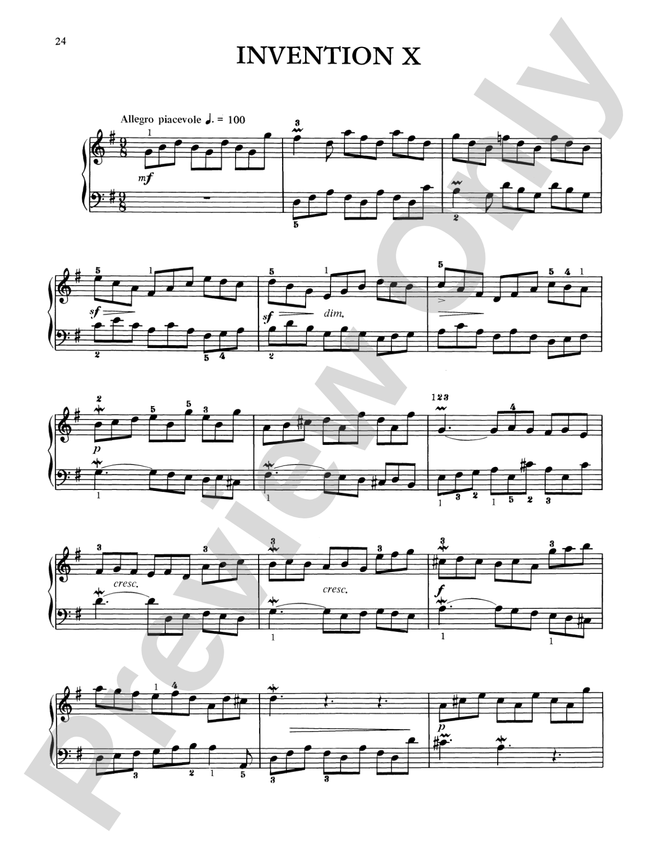 Bach: Two and Three-Part Inventions (Ed. Hans Bischoff)