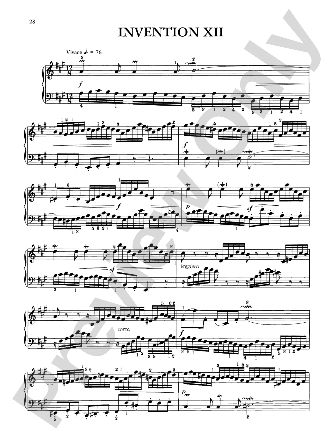 Bach: Two and Three-Part Inventions (Ed. Hans Bischoff)