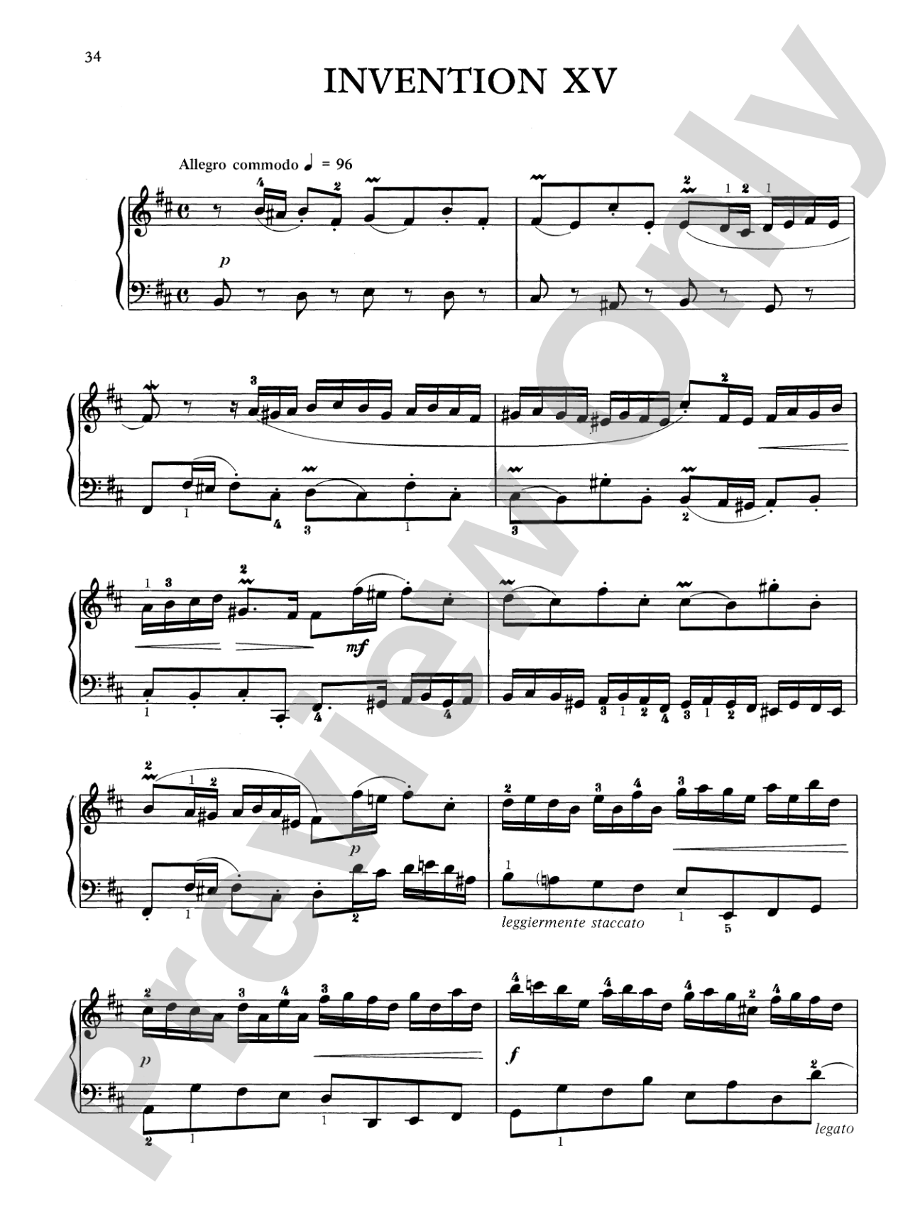 Bach: Two and Three-Part Inventions (Ed. Hans Bischoff)
