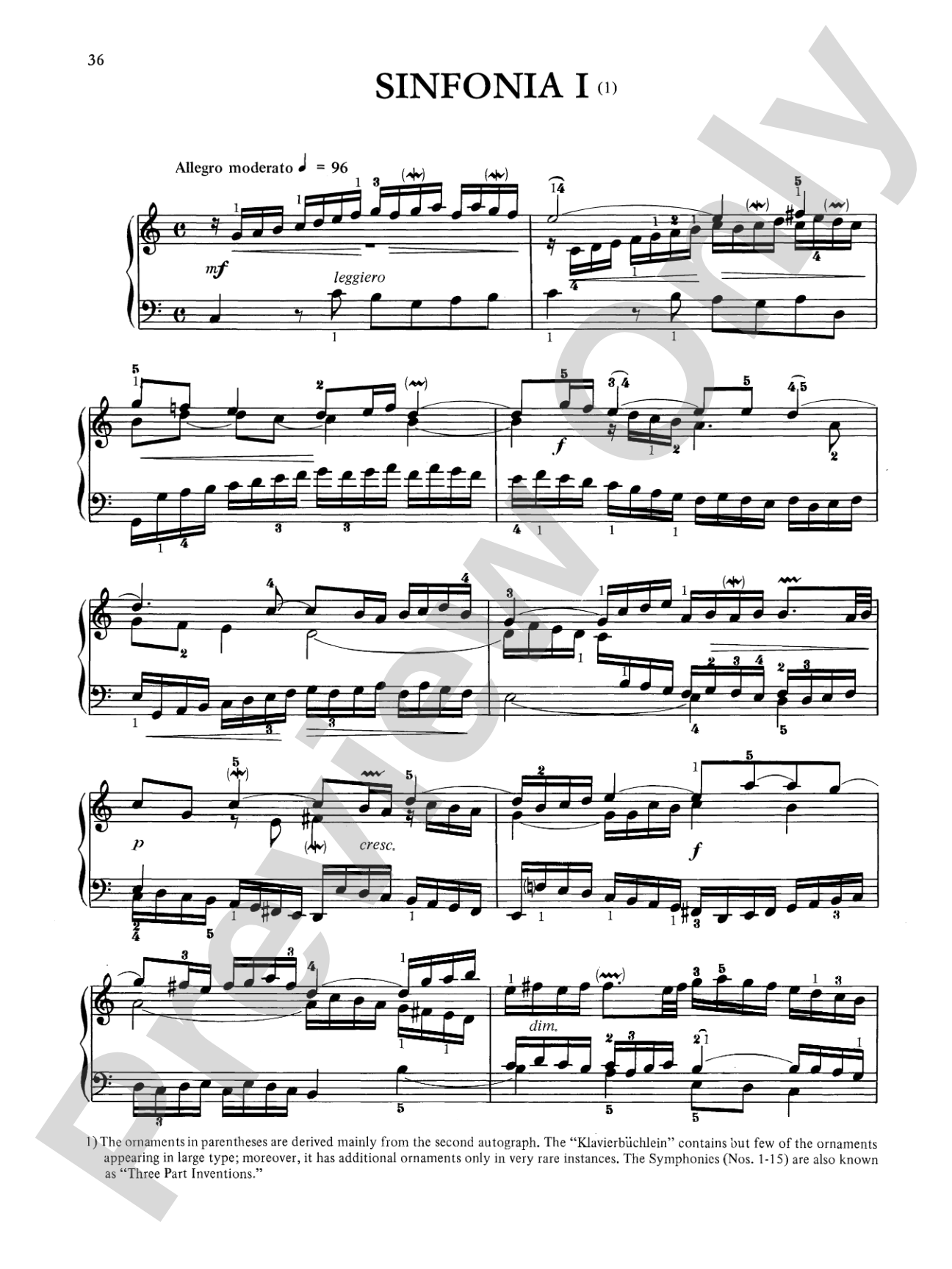 Bach: Two and Three-Part Inventions (Ed. Hans Bischoff)
