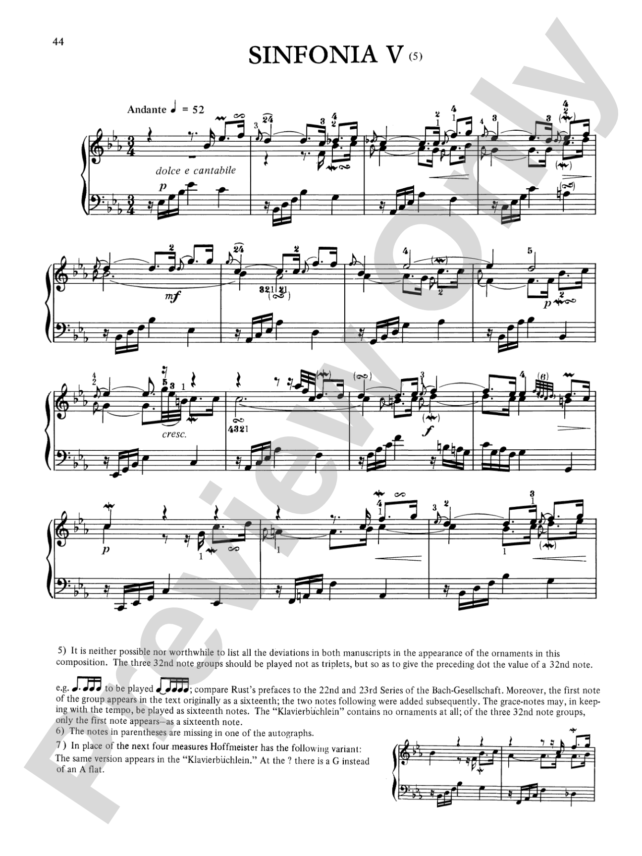 Bach: Two and Three-Part Inventions (Ed. Hans Bischoff)