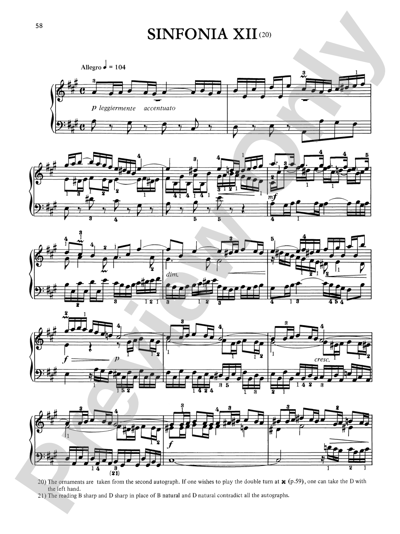 Bach: Two and Three-Part Inventions (Ed. Hans Bischoff)
