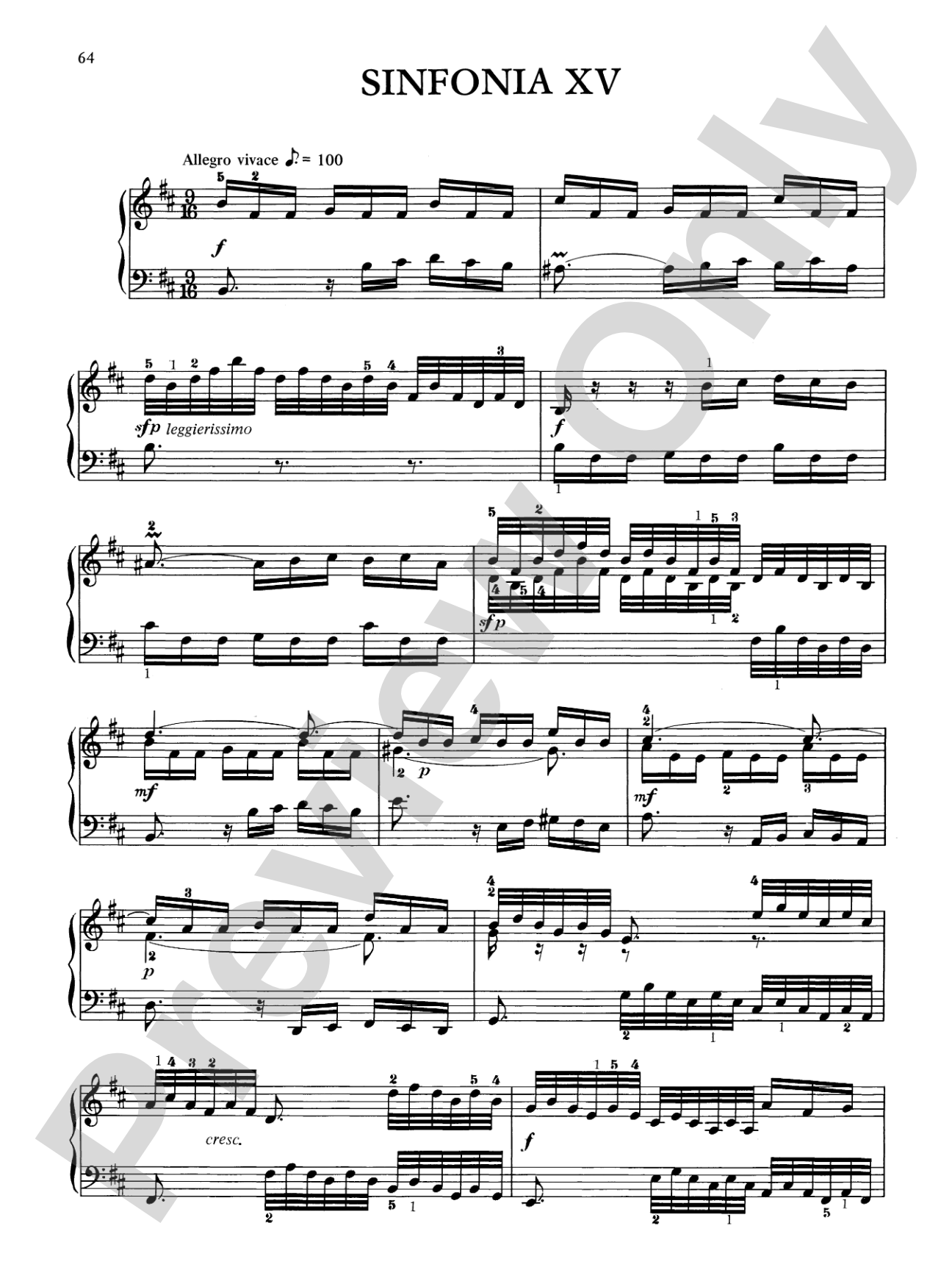 Bach: Two and Three-Part Inventions (Ed. Hans Bischoff)