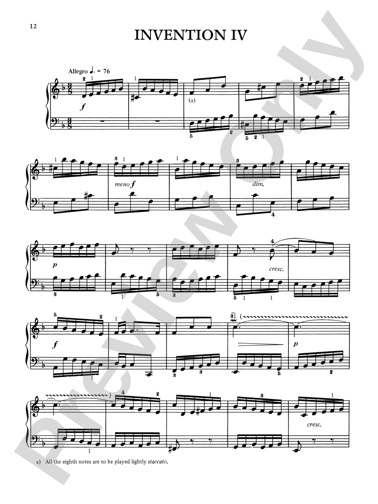 Bach: Two-Part Inventions (Ed. Hans Bischoff)