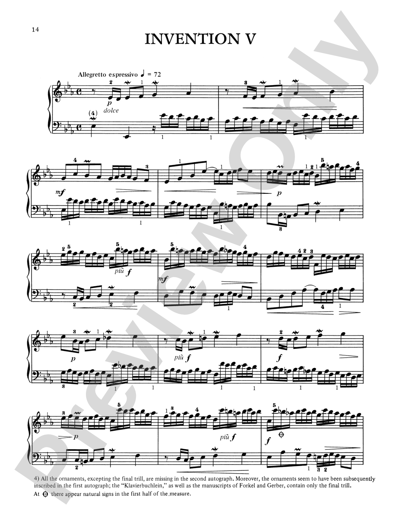 Bach: Two-Part Inventions (Ed. Hans Bischoff)